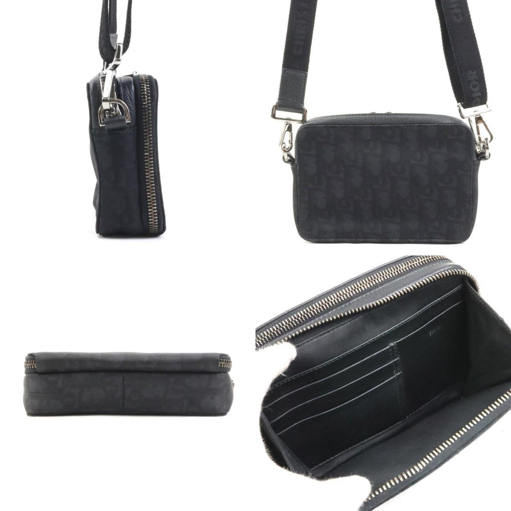 Christian Dior Shoulder Bag Nylon Canvas