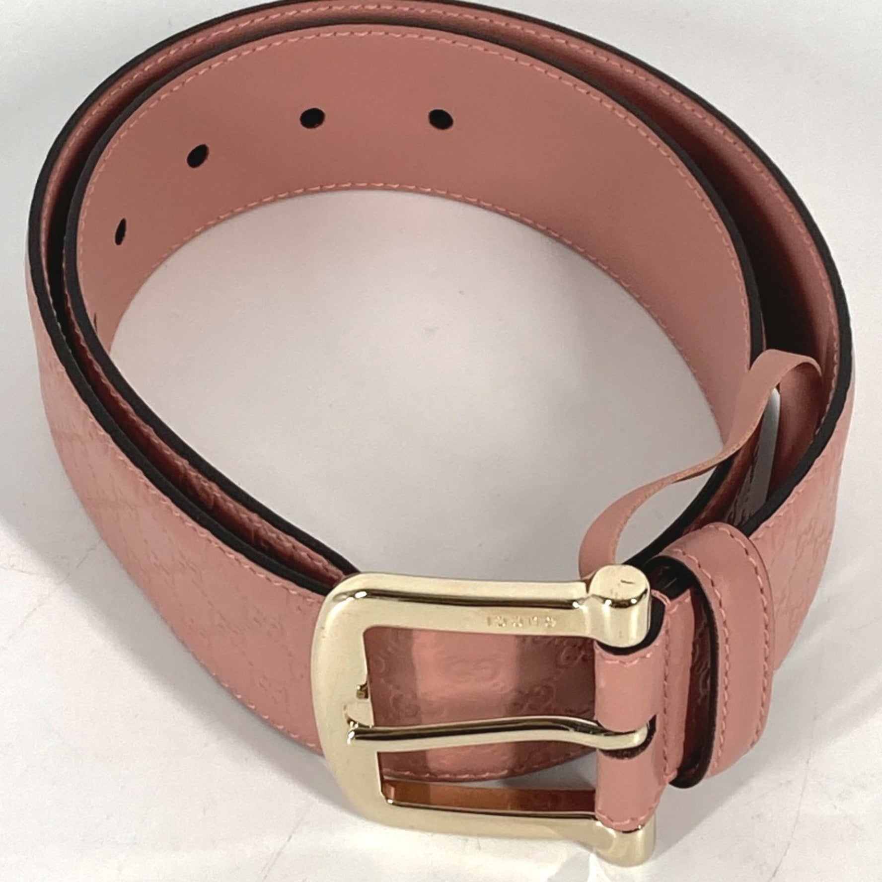 GUCCI Micro Guccissima GG Leather Belt