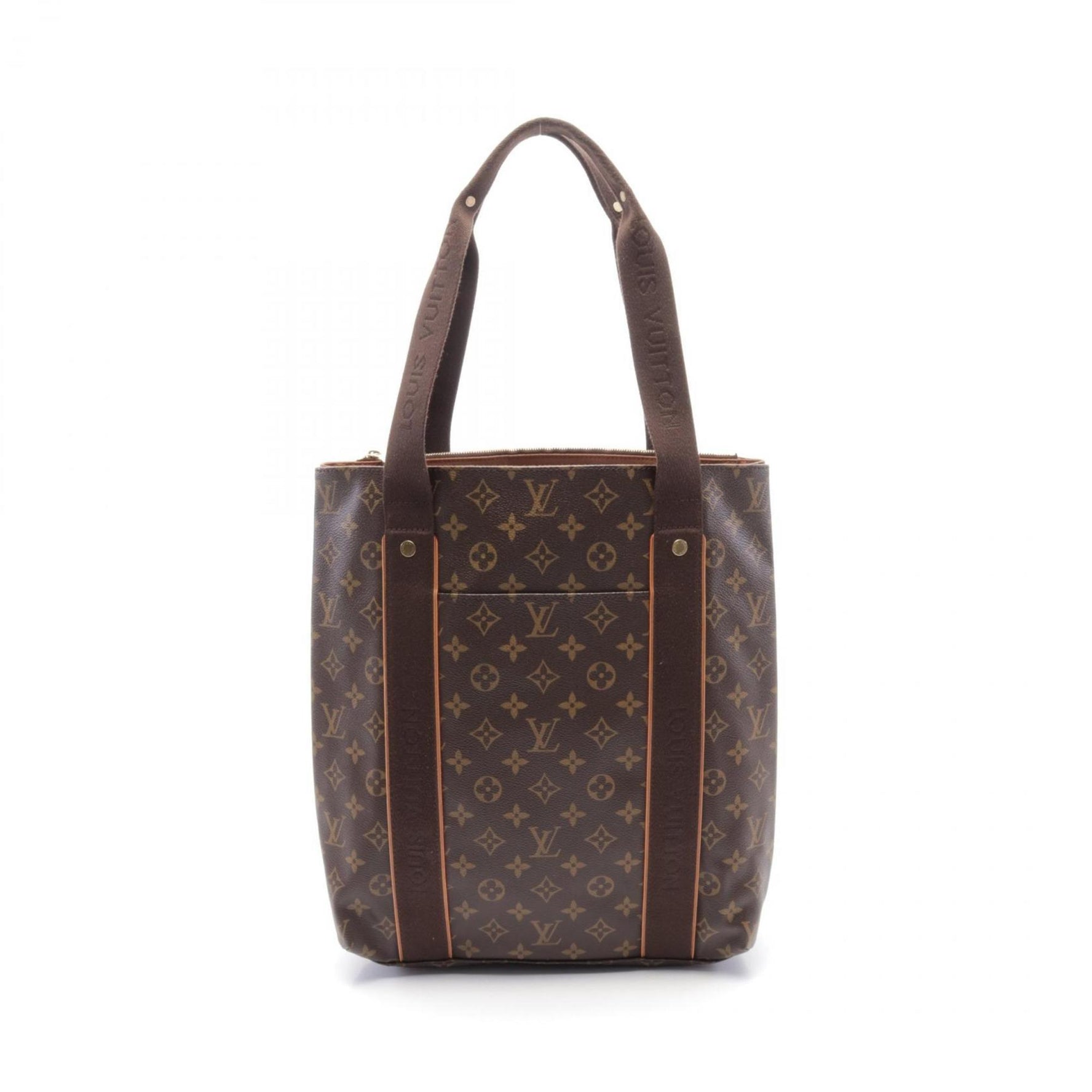 Louis Vuitton Cabas Bobur Tote Bag, Coated Canvas, Leather, Monogram, Men's