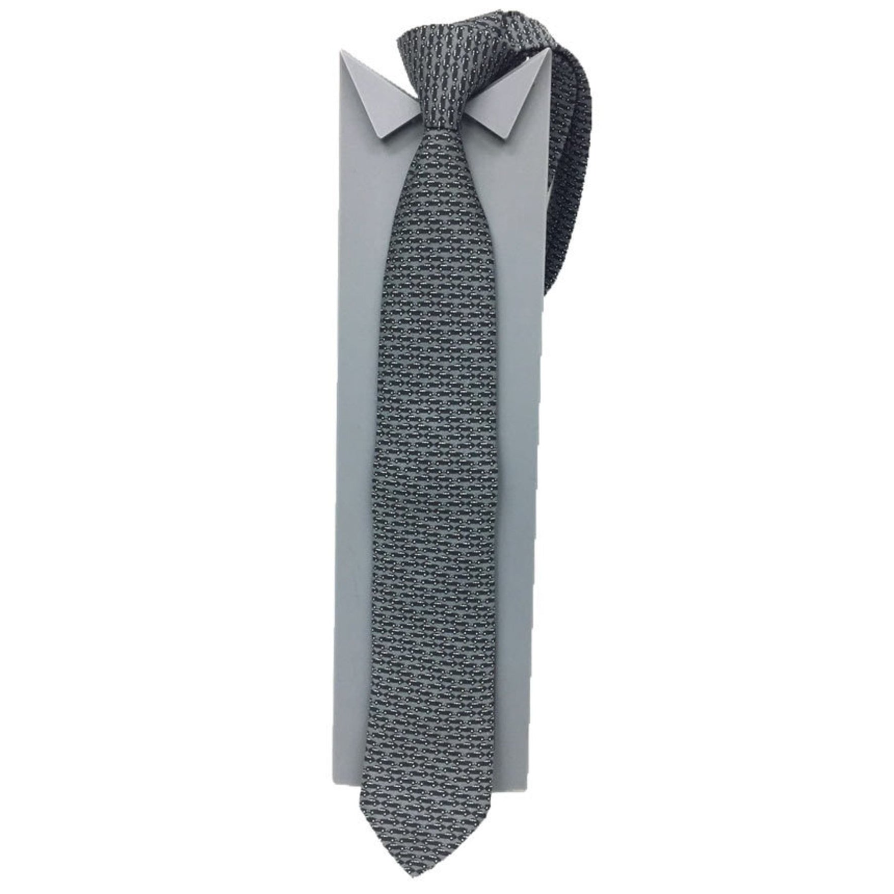 PRADA tie, car pattern, 30890, UCR77, gray x black,