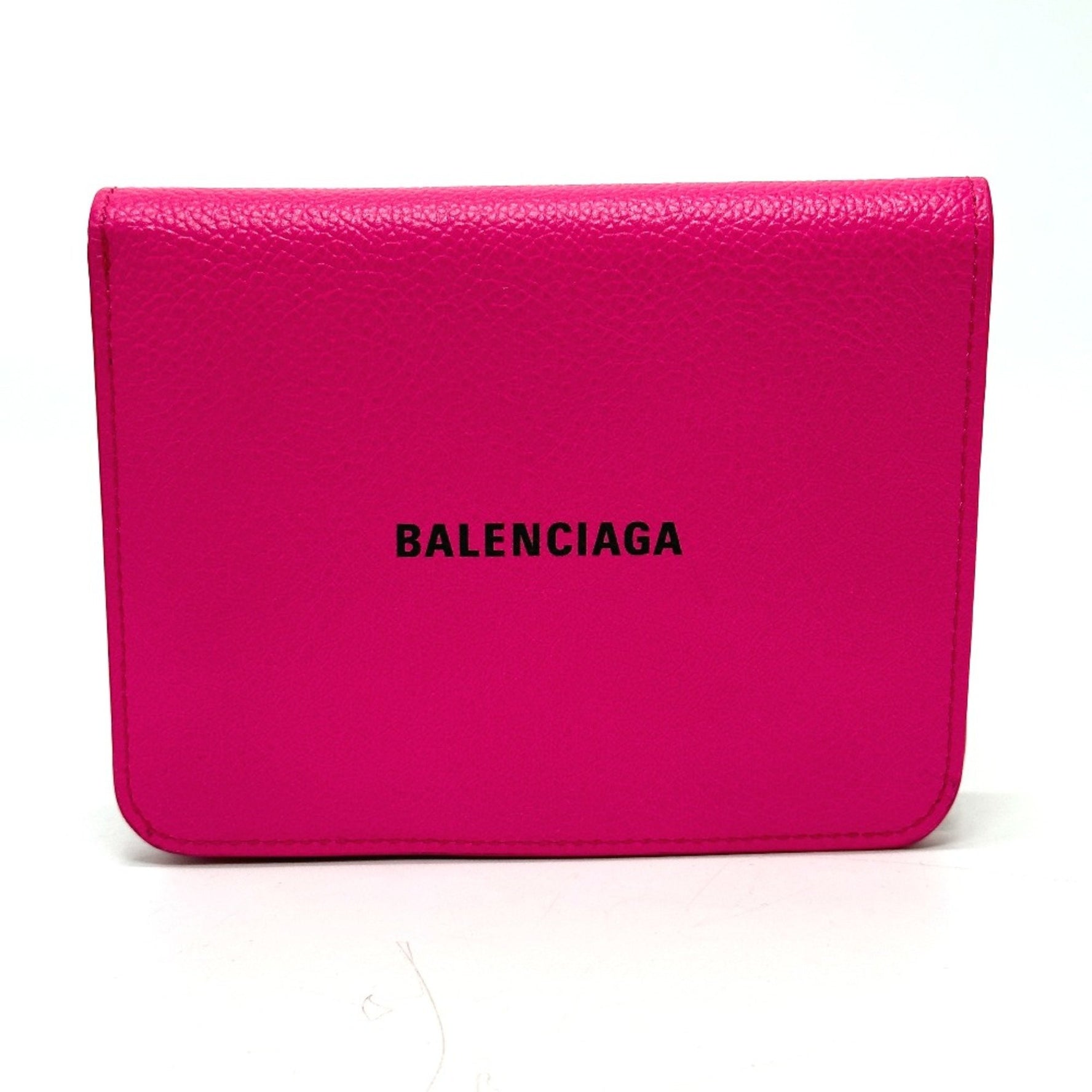 Balenciaga logo Medium wallet Folded wallet pink Black