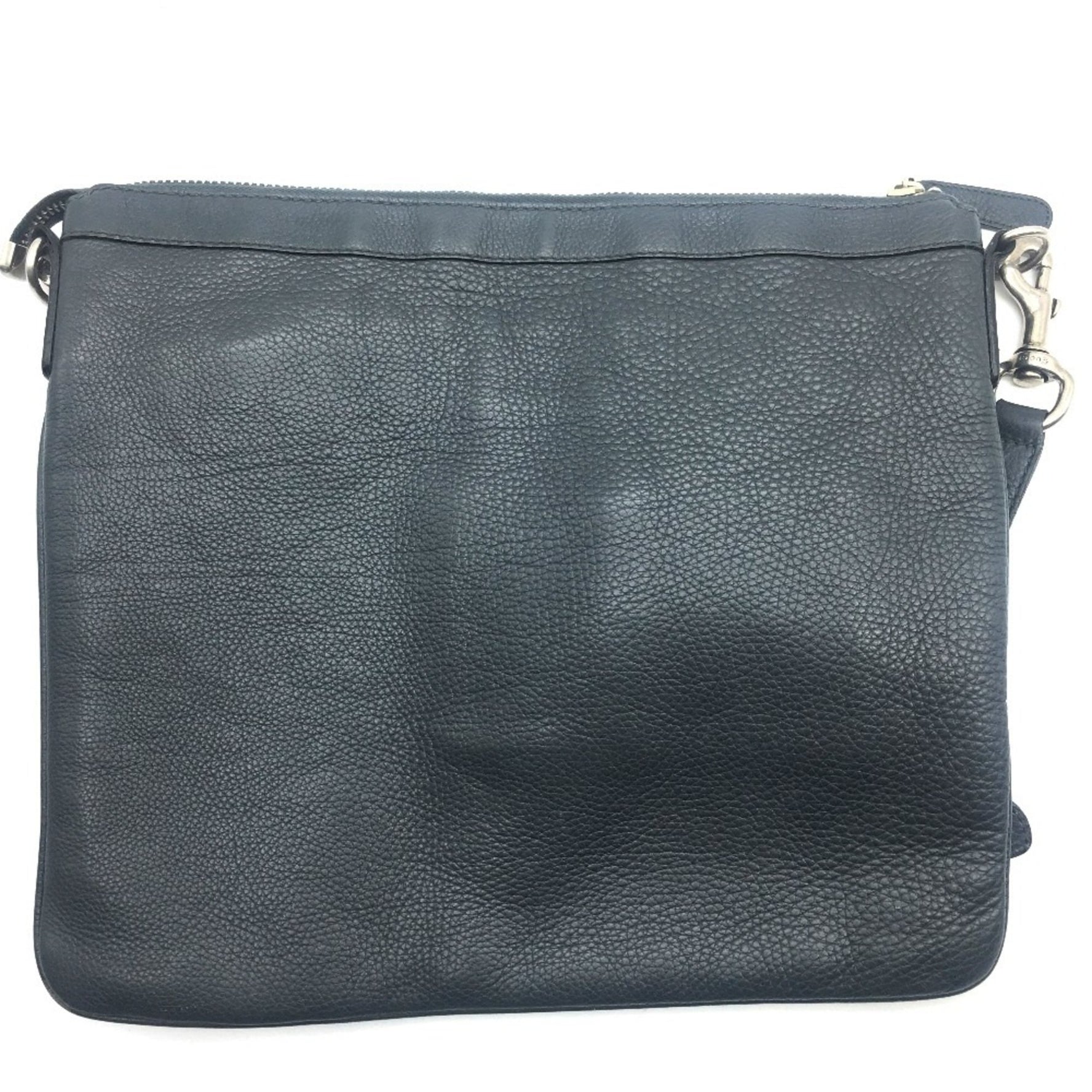 GUCCI All-Leather Shoulder Bag with No Gusset, Fits Size Gray/Dark Gray