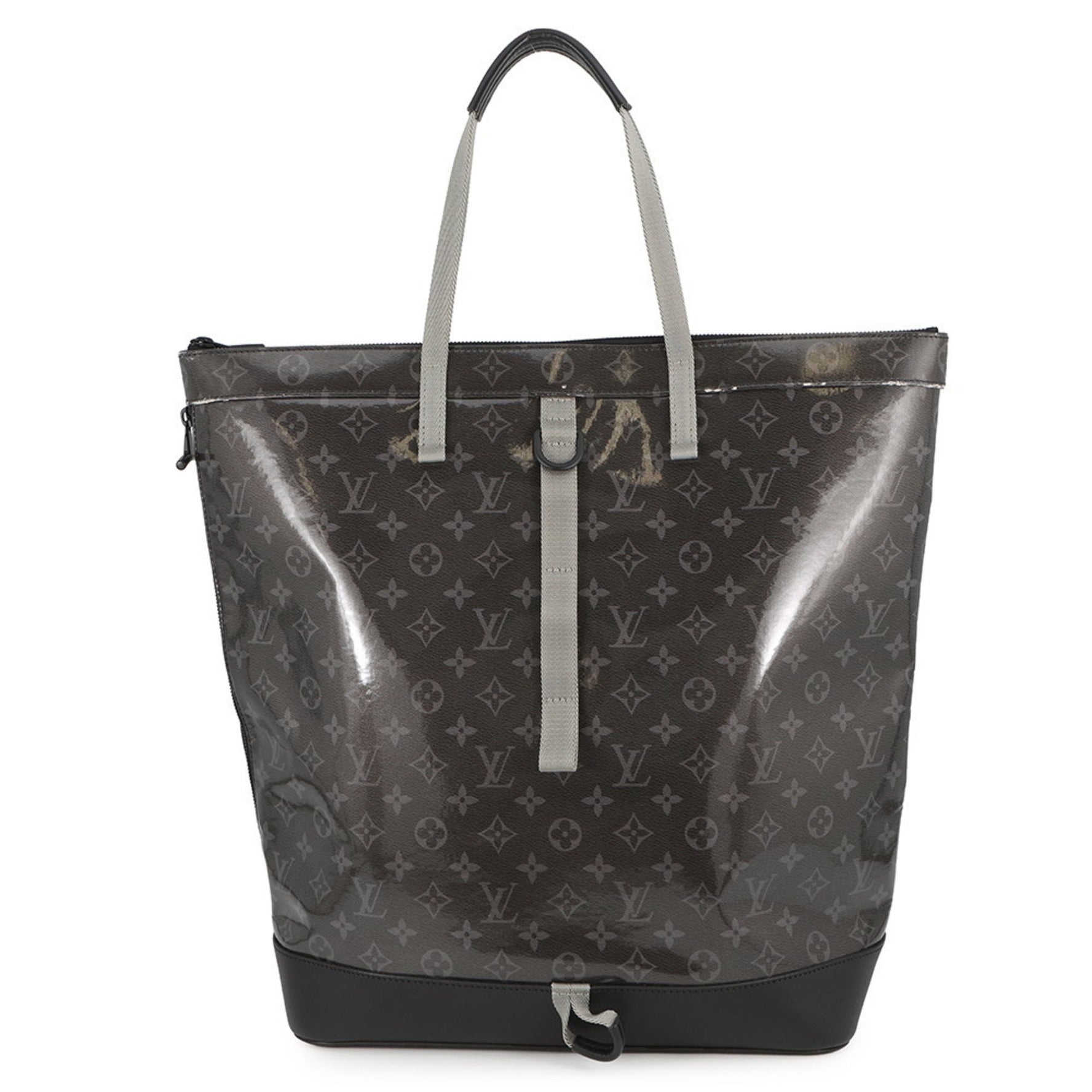 Louis Vuitton Monogram Eclipse Glaze Zipped Tote Bag a backpack in black.