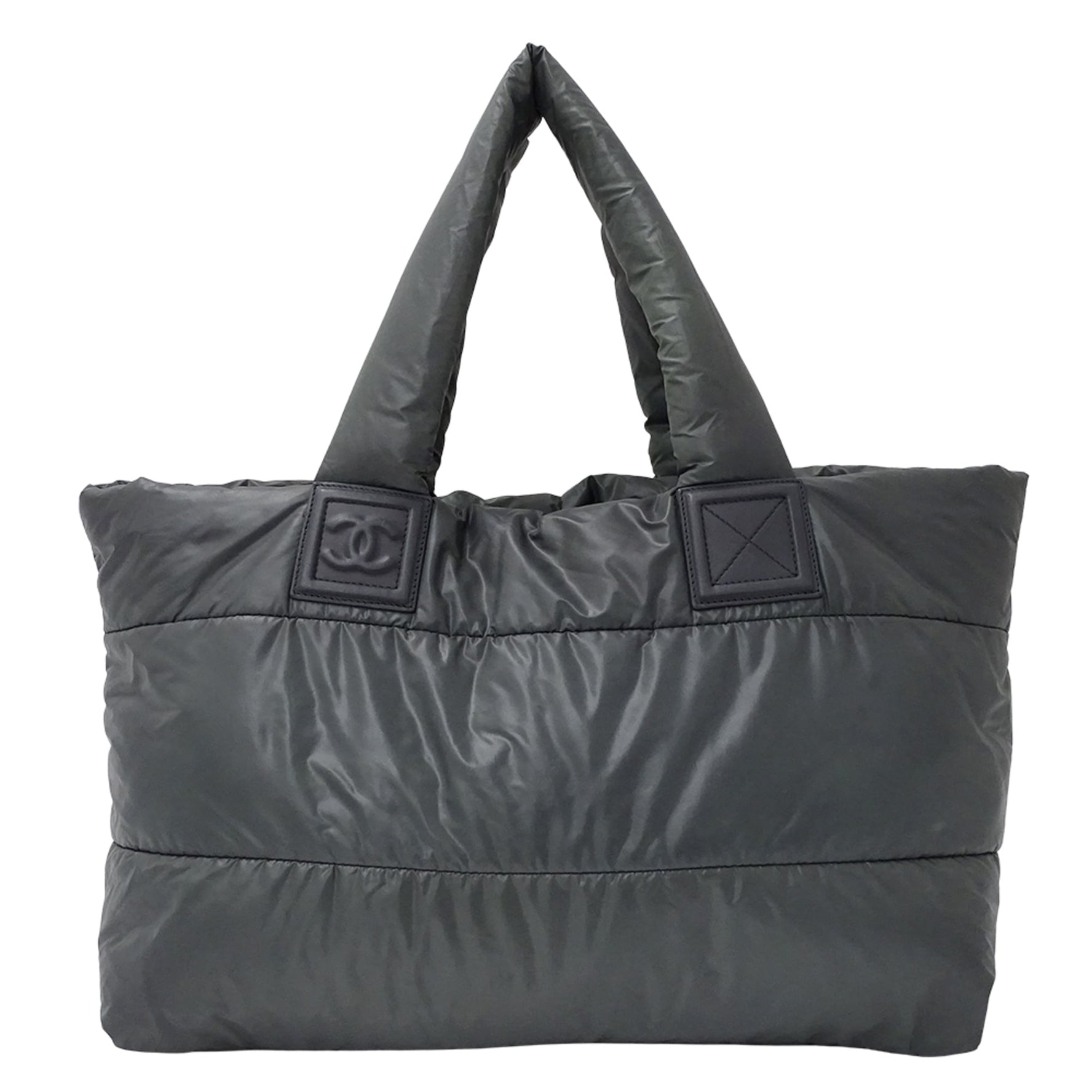 CHANEL Coco Cocoon Tote MM Designer Bag in Nylon with Silver Hardware and Quilted Pattern