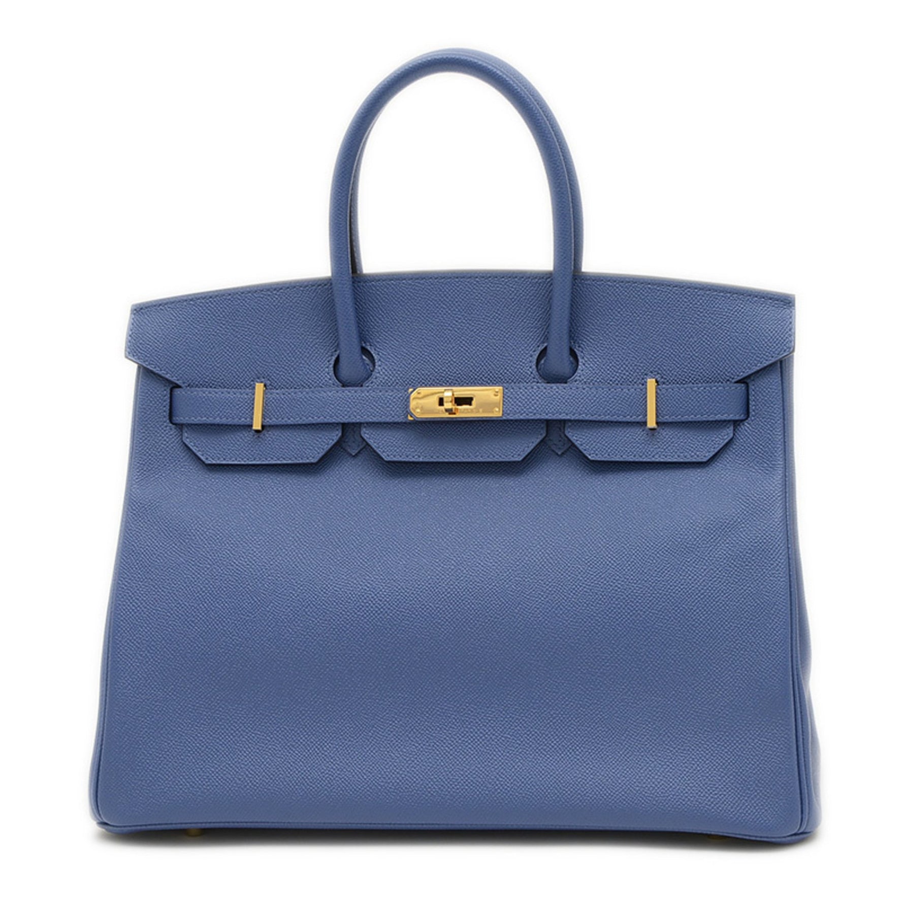 Hermes Hermès Birkin 35 Handbag, Epsom Blue Brighton, Gold Hardware, D Stamp