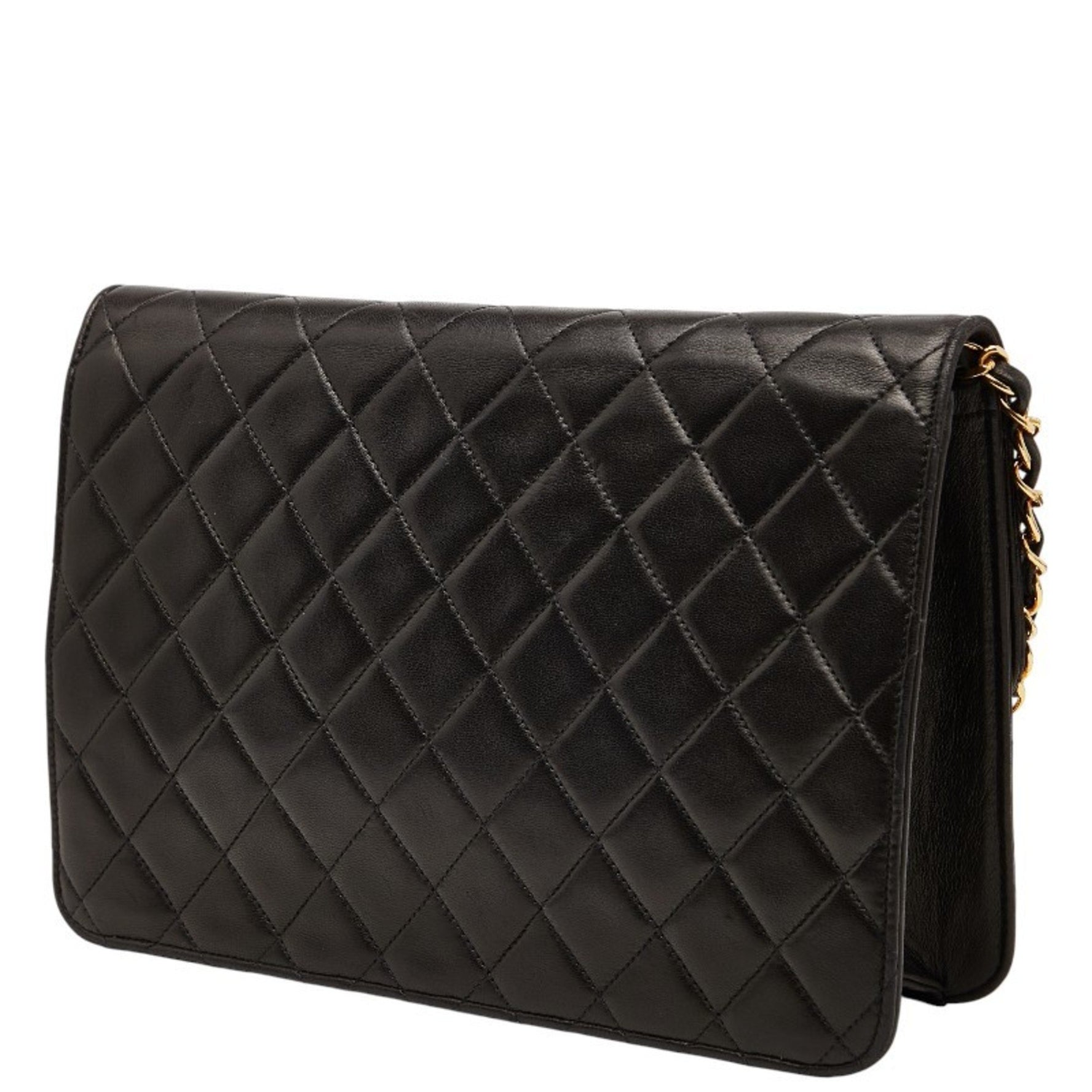 CHANEL Matelasse Coco Mark Chain Shoulder Bag in Lambskin