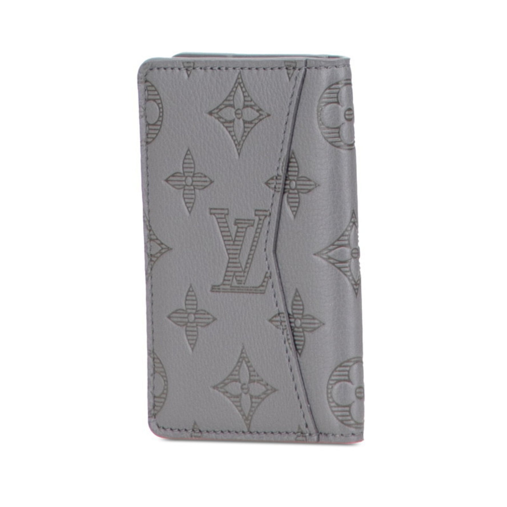 Louis Vuitton Monogram Shadow Organizer de Poche Card Case in Green Anthracite Leather
