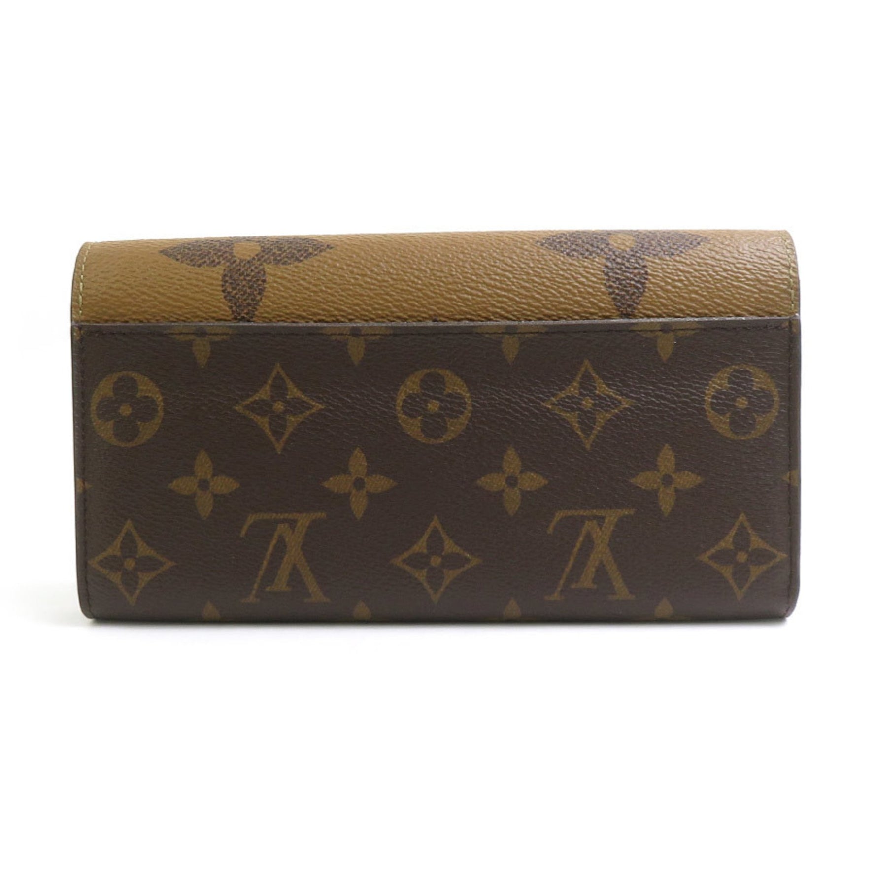 Louis Vuitton Long Wallet Monogram Reverse Portefeuille Sarah Brown Men's