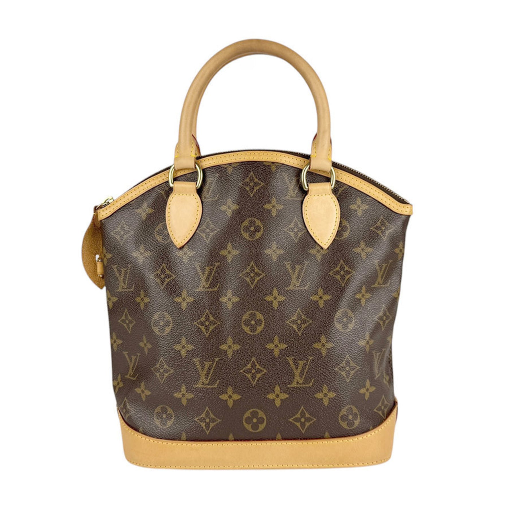 Louis Vuitton LOUIS VUITTON Handbag Monogram Lockit Canvas Brown Gold Women's M40102 z4087
