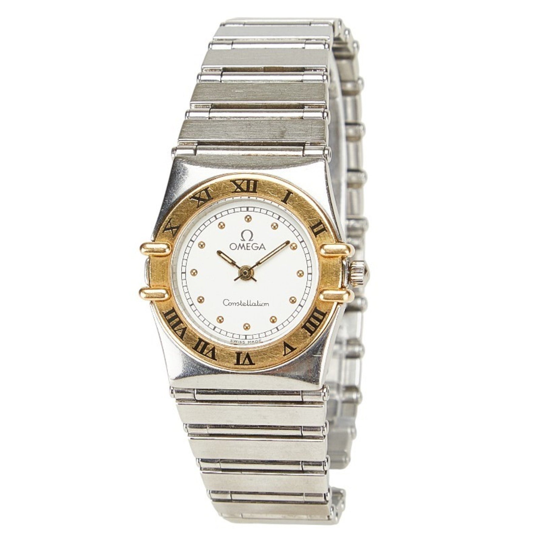 Omega Constellation Watch, Quartz, Dial, Stainless Steel, Yellow Gold