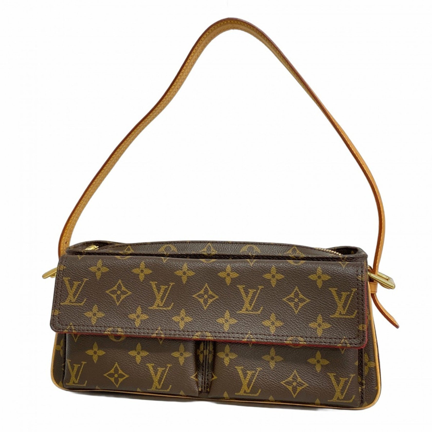 Louis Vuitton Monogram Viva Cite MM Shoulder Bag M51164 Brown Women's