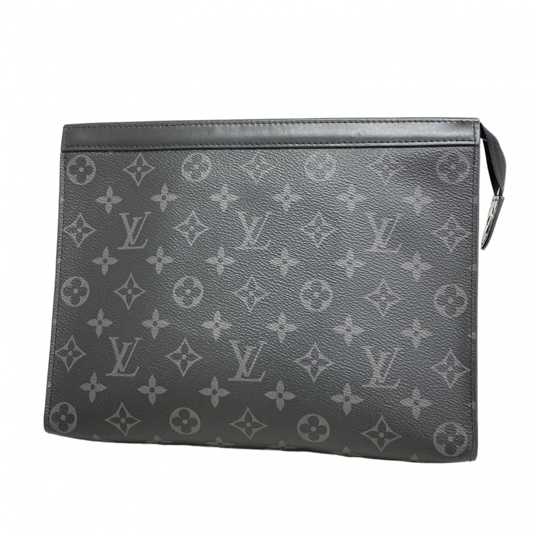 Louis Vuitton Monogram Eclipse Pochette Voyage MM Clutch Bag M61692 Black Men's P1155824