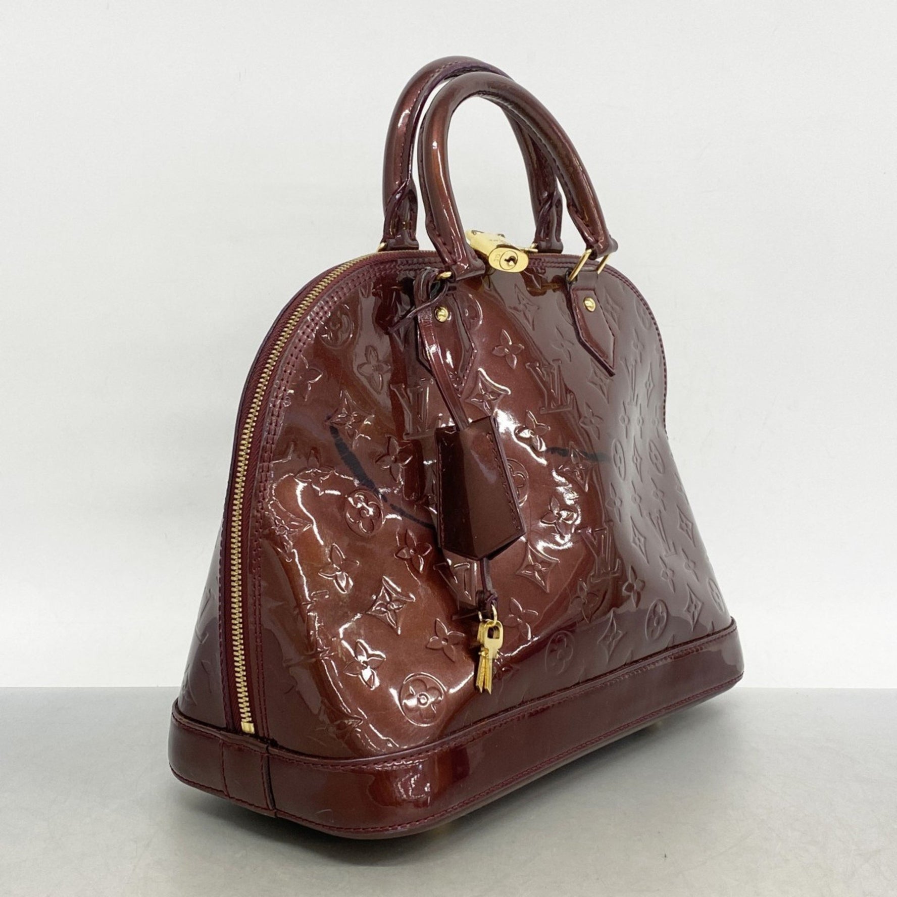 Louis Vuitton Vernis Alma PM Handbag Rouge Fauvist