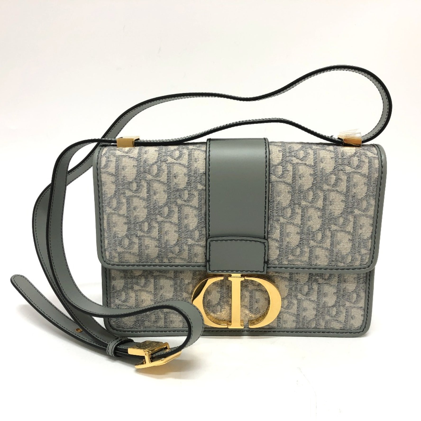 Christian Dior CD logo Montaigne Oblique bag shawl Crossbody Shoulder Bag GoldHardware
