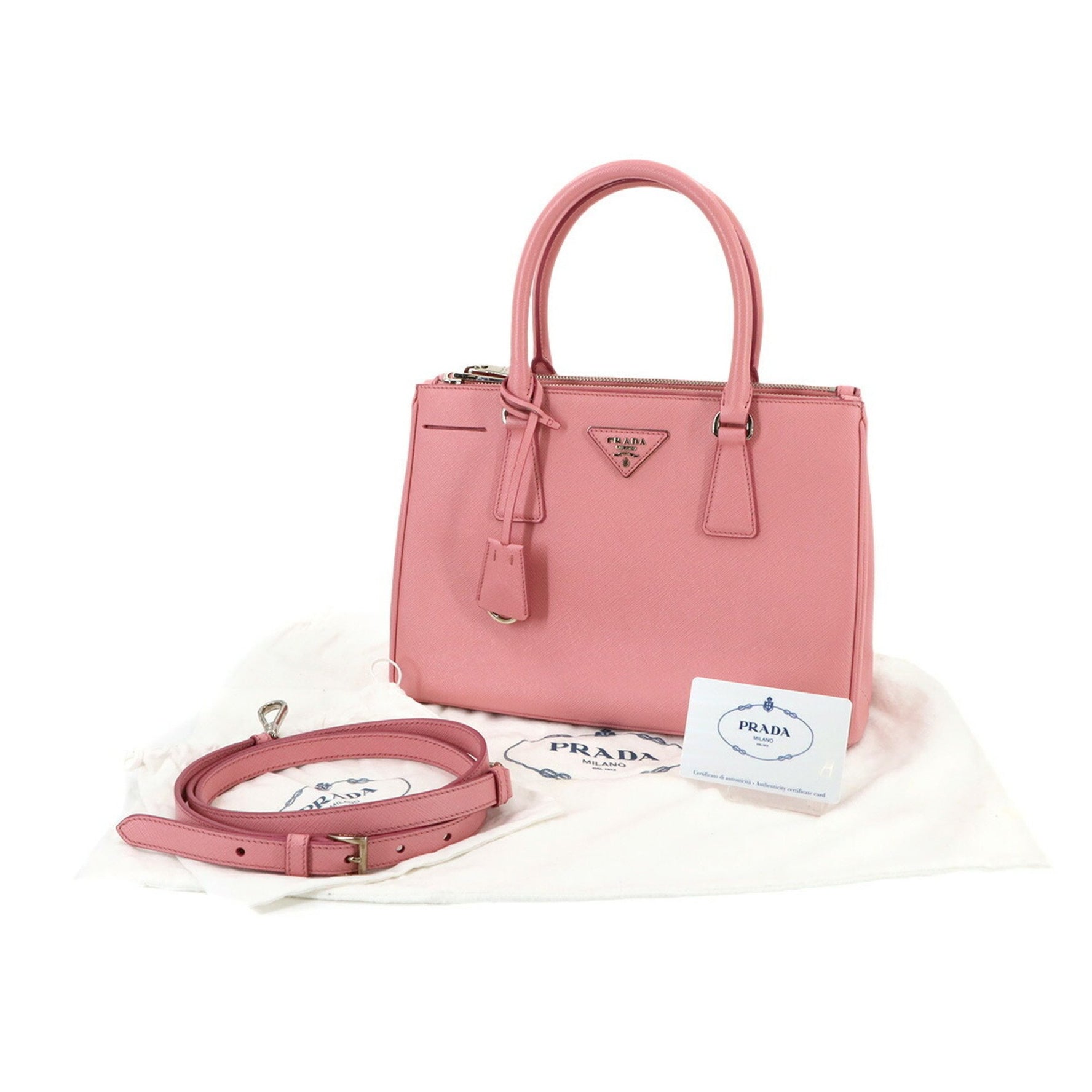 Prada Galleria Medium Hand/Shoulder Bag, Saffiano Leather, Silver Hardware