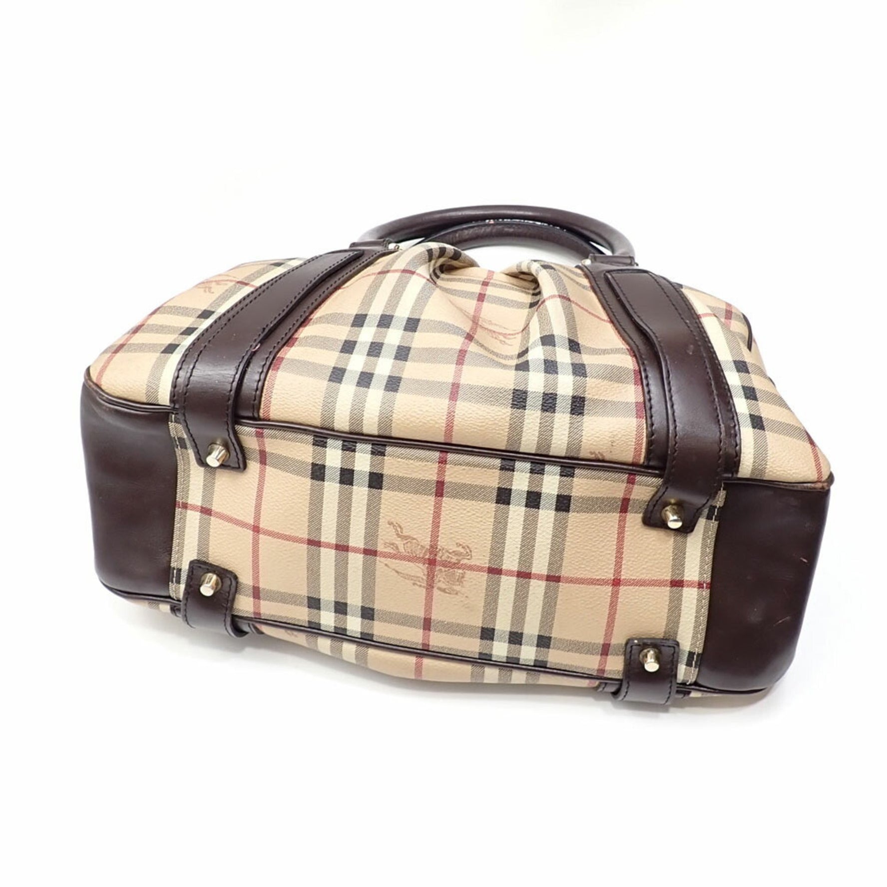 Burberry handbag for women, beige, brown, PVC, Nova check, A2243340