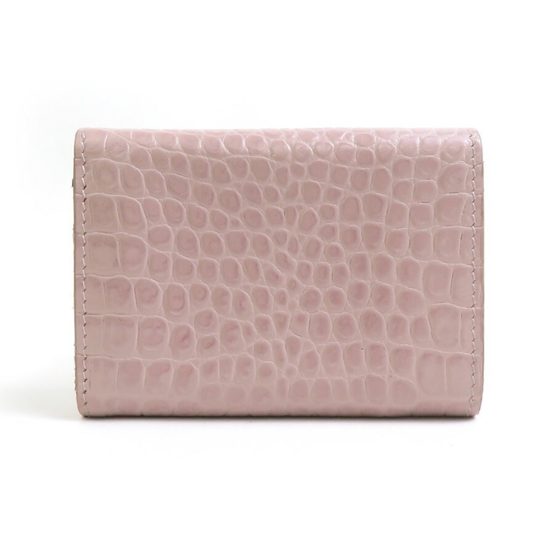 Saint Laurent SAINT LAURENT Tri-fold wallet Embossed leather Pink Women's h31195a
