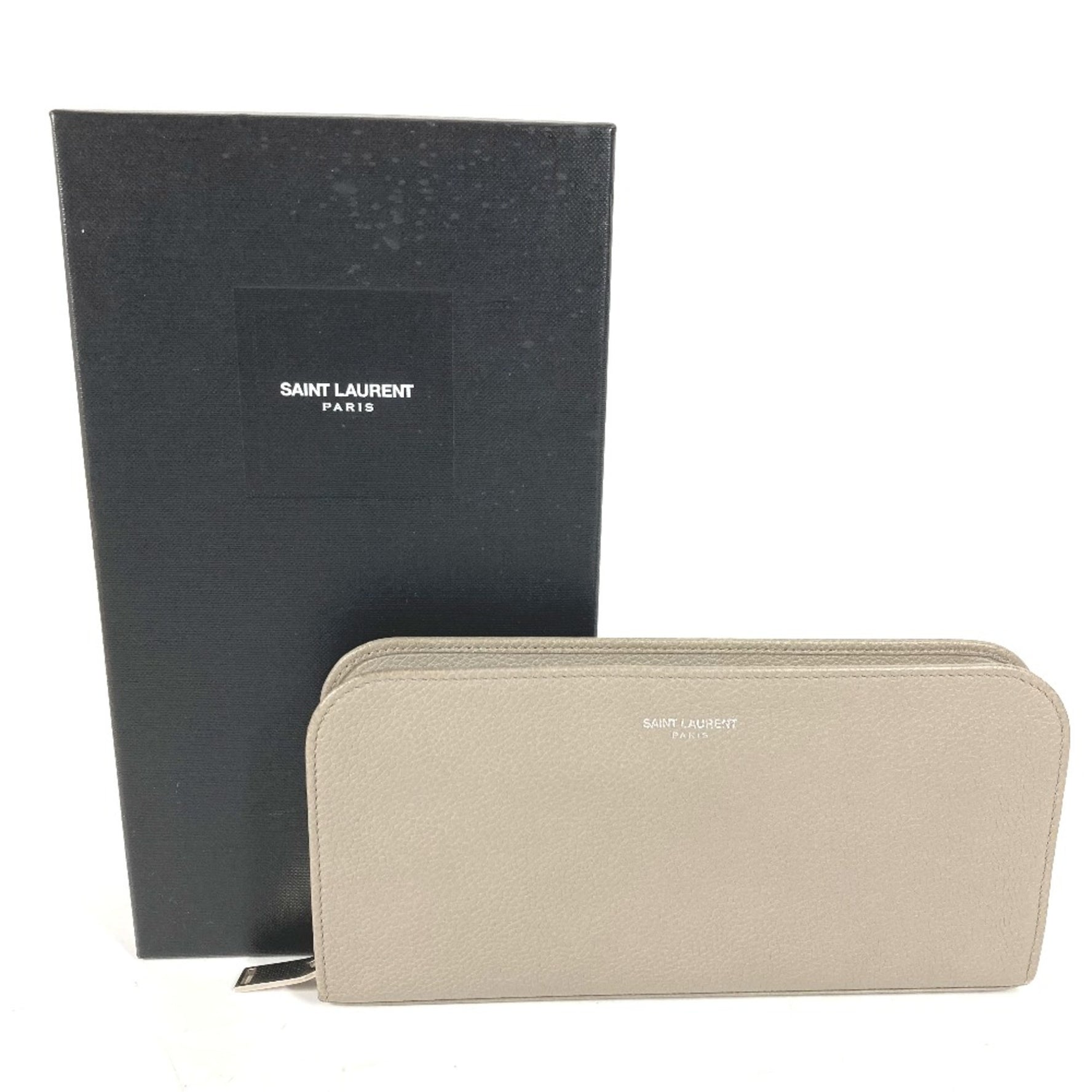 Saint Laurent Paris Long wallet Zip Around Long Wallet gray