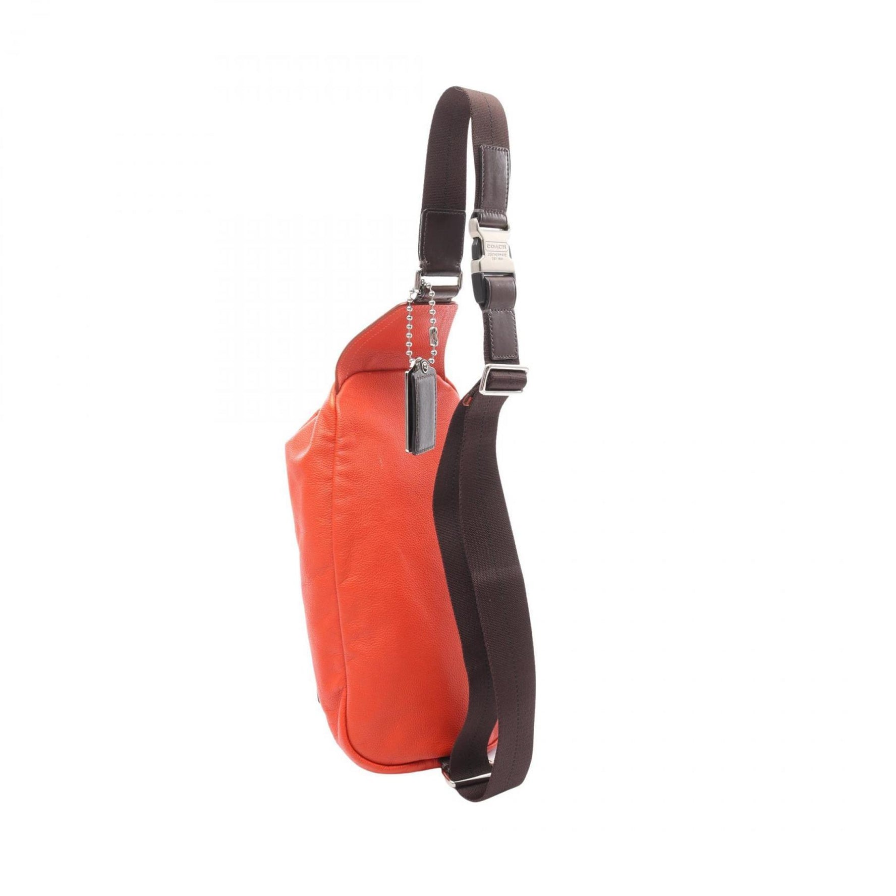 Coach Thompson Leather Sling Waist Bag/Body Bag, Leather, Red and Brown