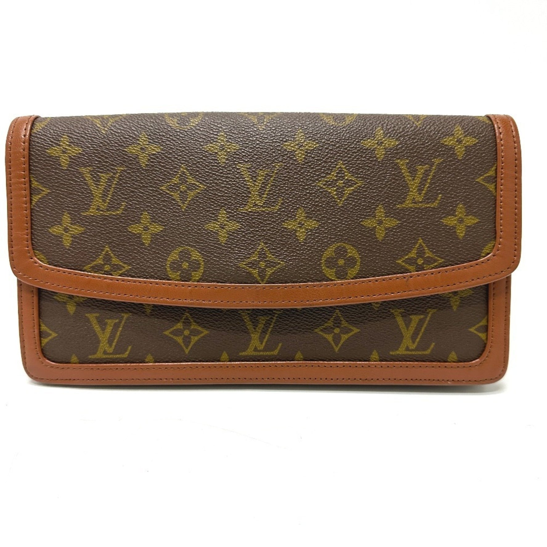 LOUIS VUITTON M51812 Monogram Pochette Dame PM Pouch Clutch Bag in Canvas, Women's, Brown