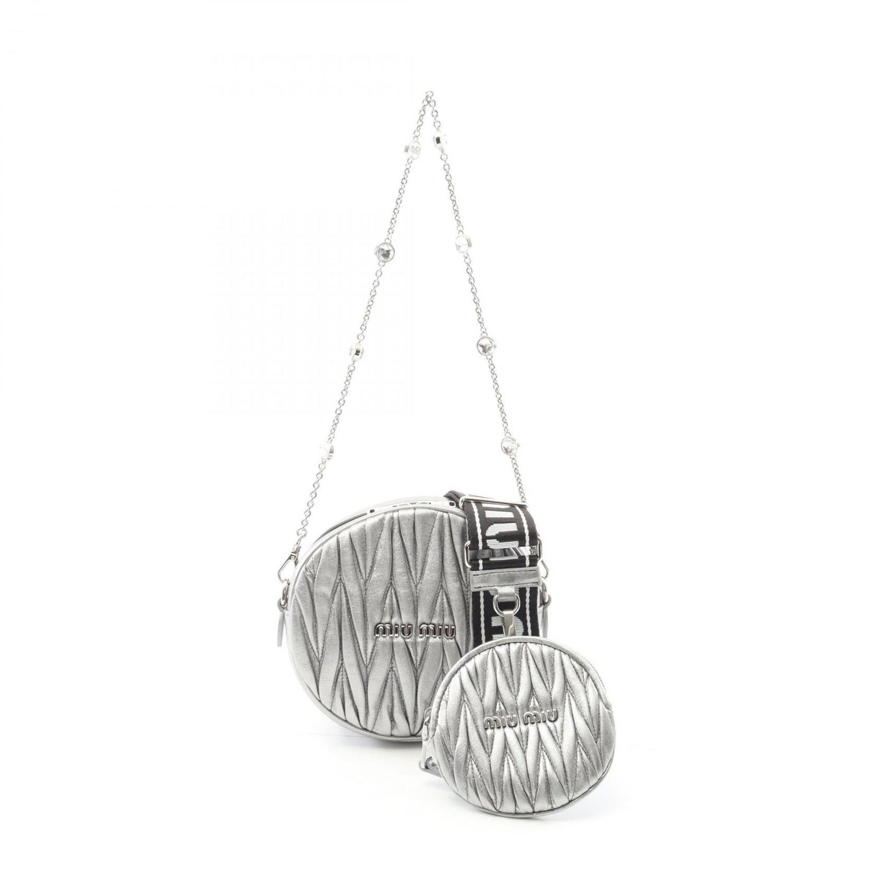 Miu Miu Miu Matelasse Shoulder Bag, Leather