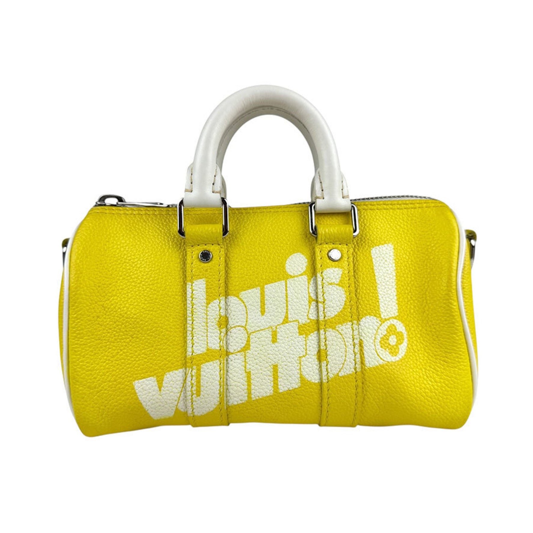 Louis Vuitton Shoulder Bag Everyday LV Leather Yellow x White