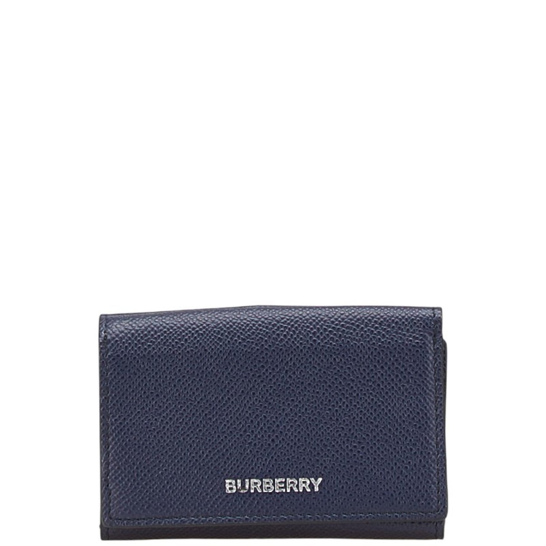 Burberry logo tri-fold wallet in leather .