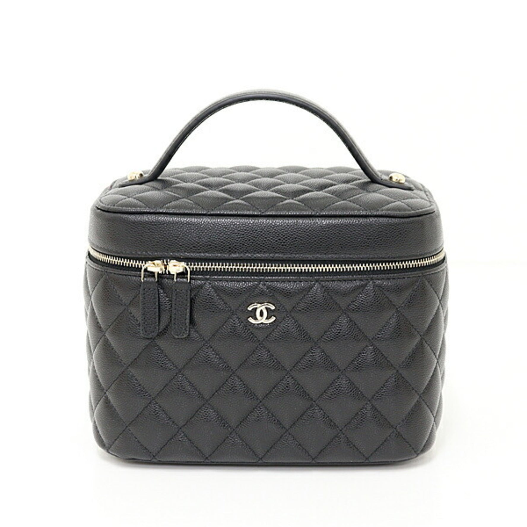 CHANEL Timeless Classic Vanity Bag Caviar Skin Matelasse Unused