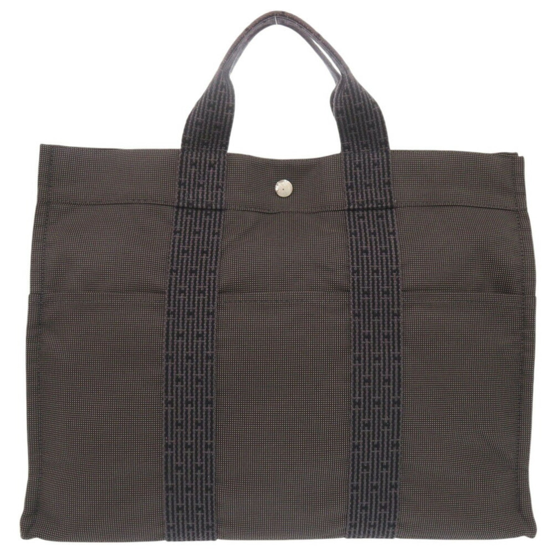 Hermes Air Line Tote MM Canvas Grey Bag