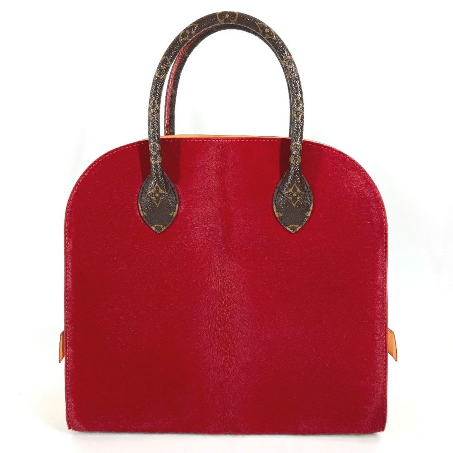 Louis Vuitton Monogram Studs Iconoclast Christian Louboutin Collaboration Tote Bag Handbag Canvas Pony Leather Brown