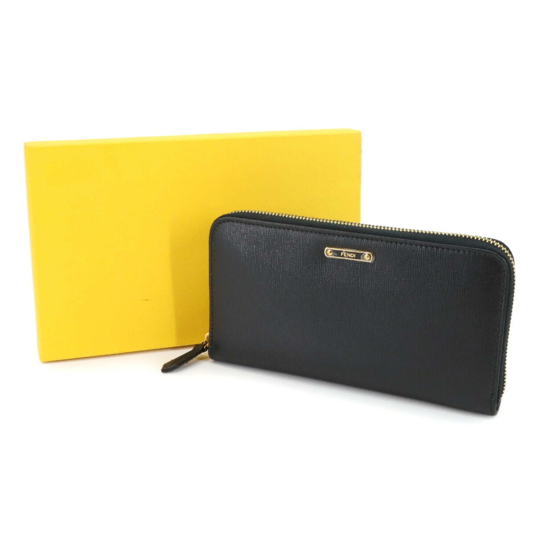 Fendi Round Long Wallet in Leather