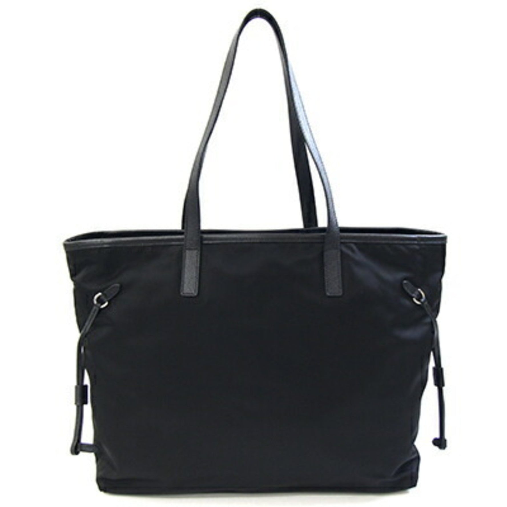 Prada Tote Bag Nylon Leather Shoulder Triangle Storage
