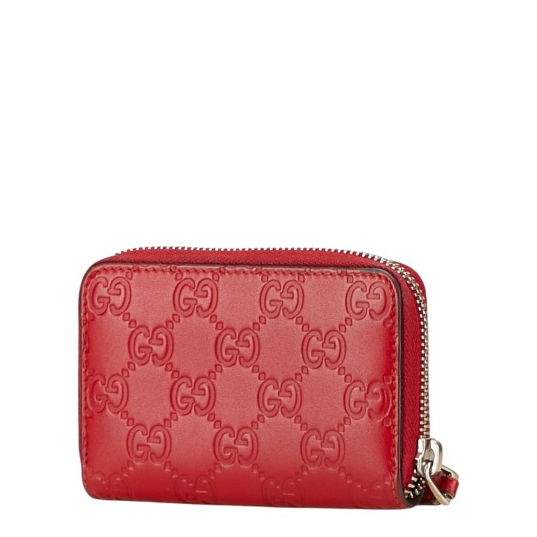 Gucci Guccissima Wallet/Coin Purse Red Leather