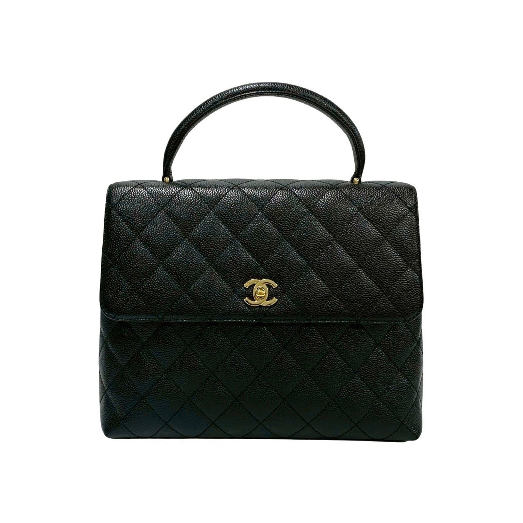 CHANEL Matelasse Coco Caviar Leather Handbag in