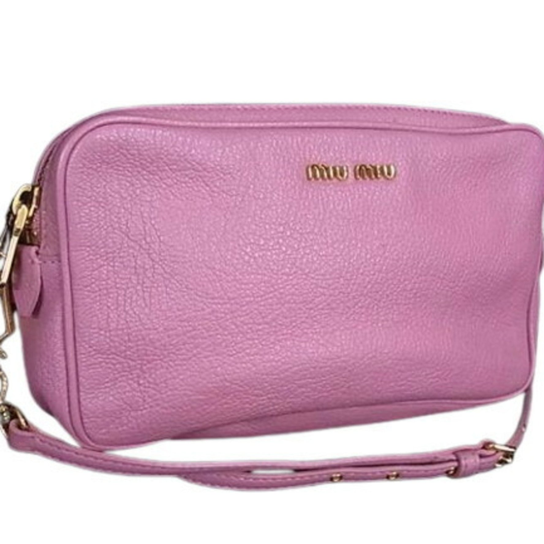Miu Miu Miu Madras Shoulder Bag Leather Pochette