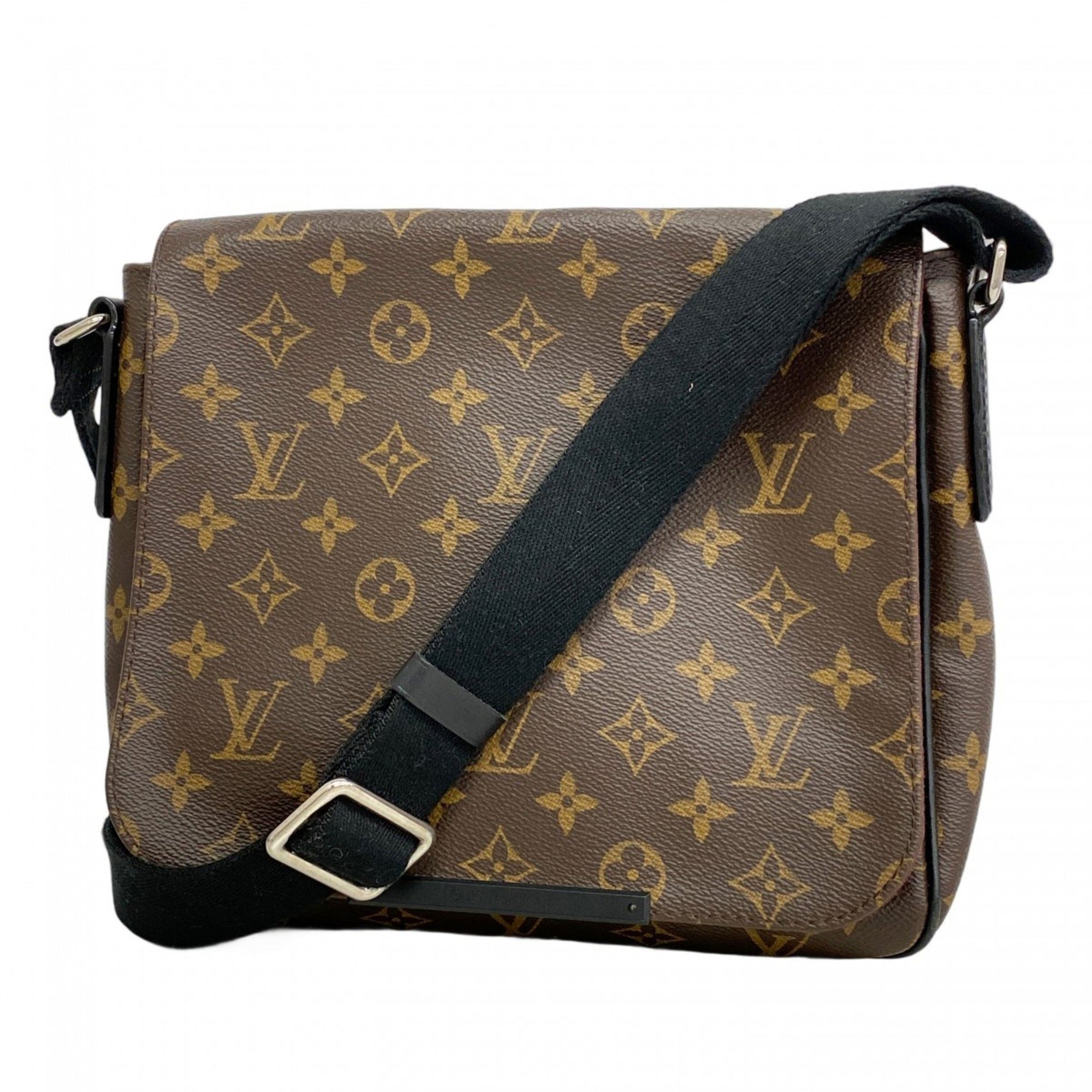 Louis Vuitton Monogram Macassar District PM Shoulder Bag M40935 Brown Men's