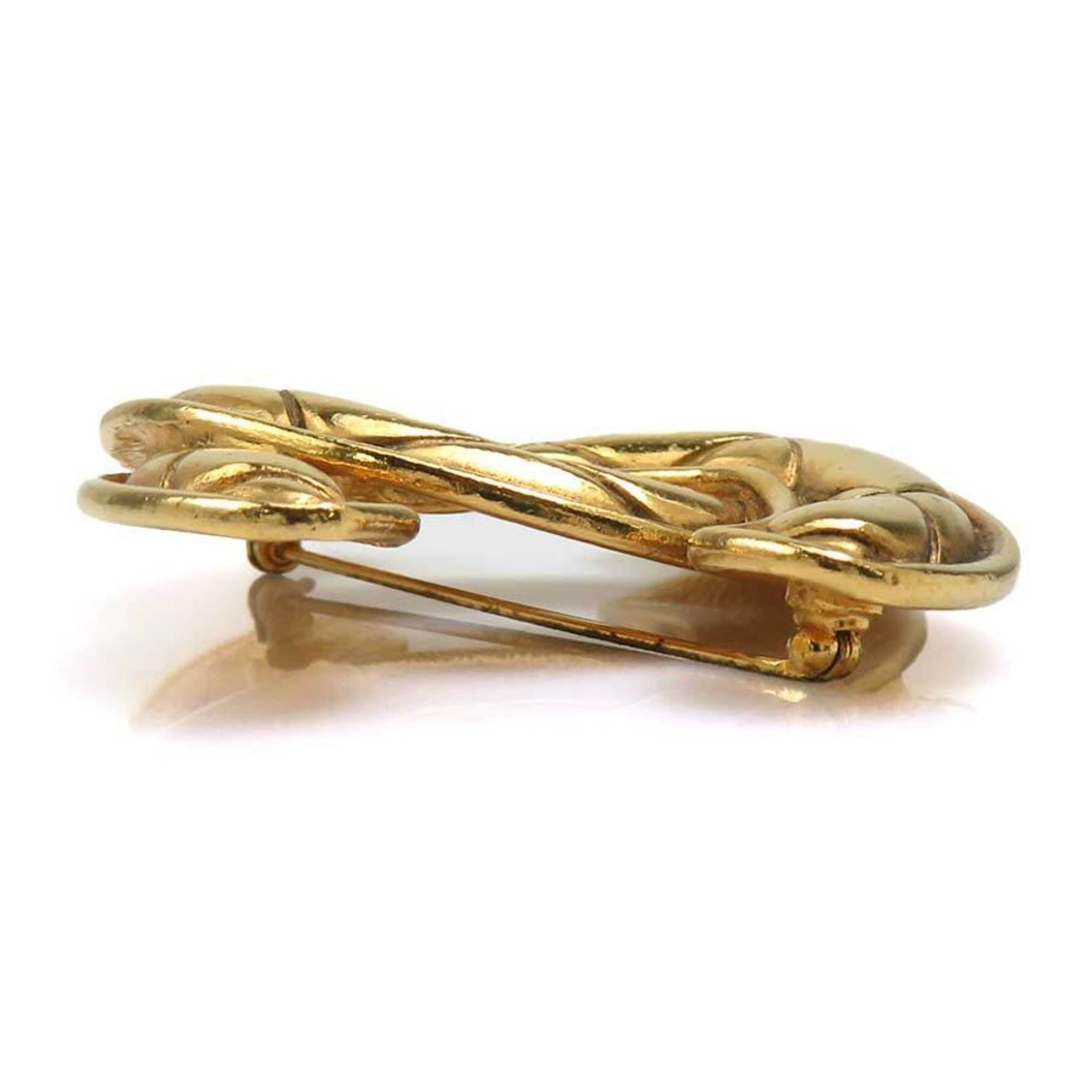 CHANEL Coco Mark Metal Gold Brooch for Women e60802a