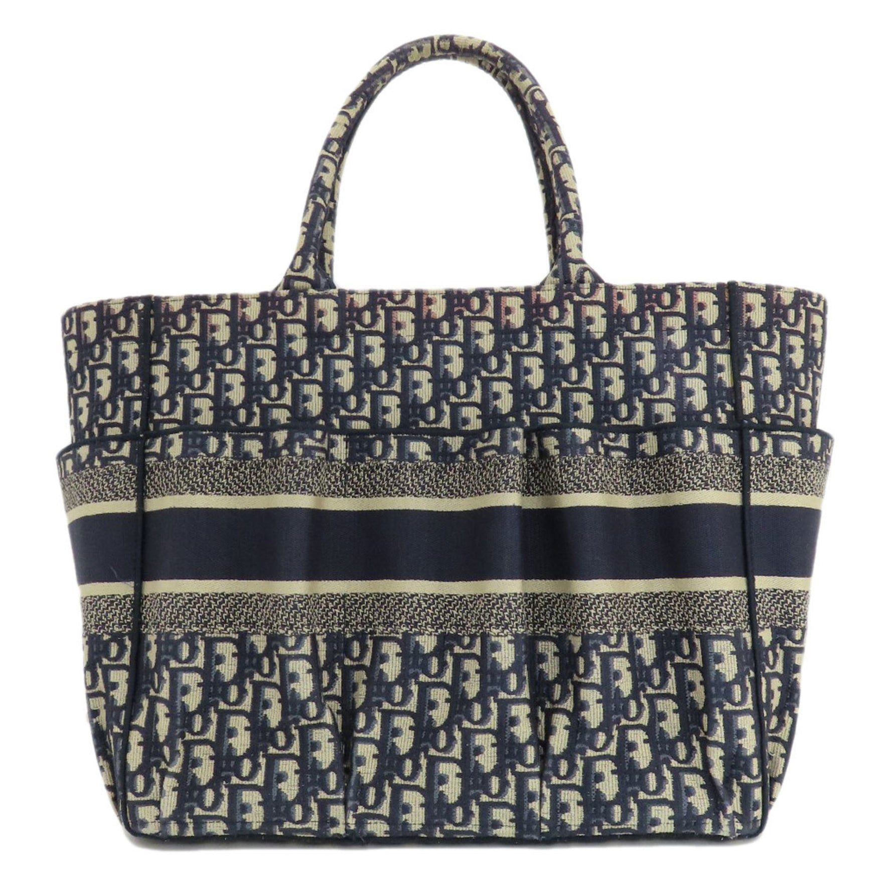 Christian Dior Trotter Pattern Tote Bag Canvas