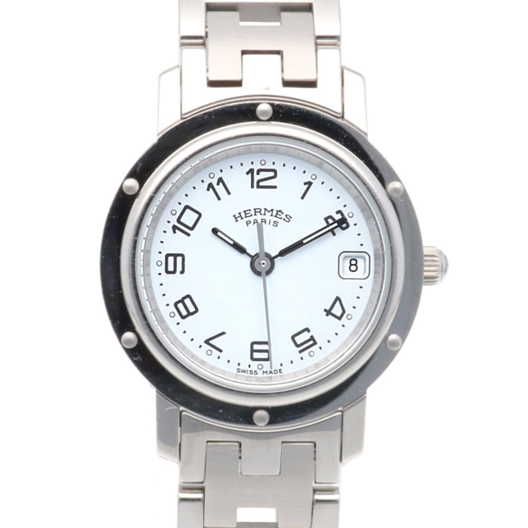 Hermes Clipper Watch Stainless Steel CL4.210 Quartz Ladies HERMES