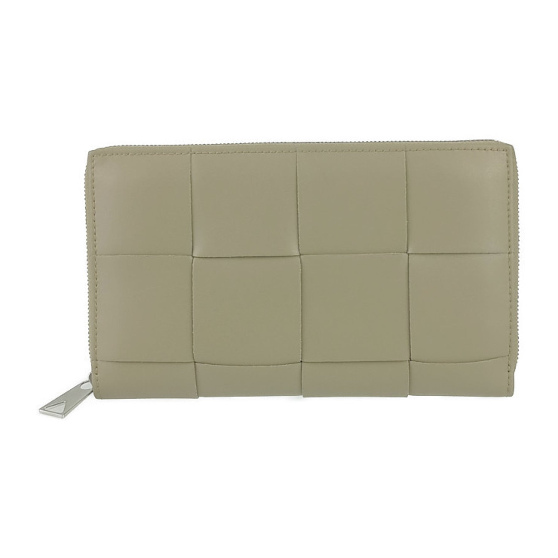 BOTTEGA VENETA Cassette Large Zip Around Wallet Light Leather Men's Intrecciato