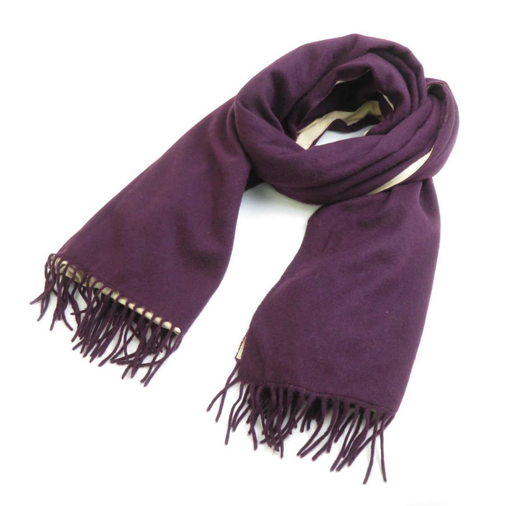 LOEWE scarf shawl cashmere goat purple beige