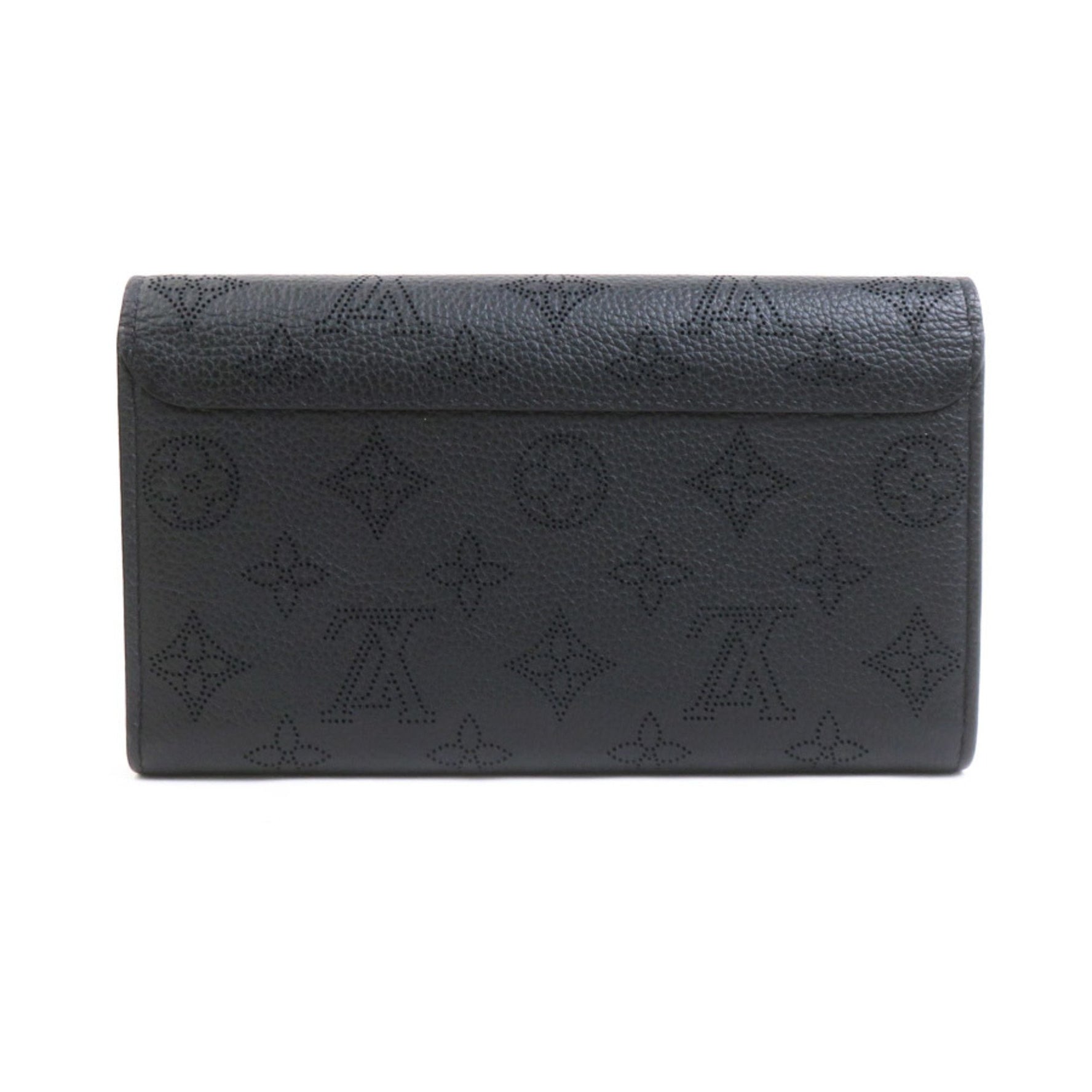 Louis Vuitton Monogram Mahina Portefeuille Iris Long Wallet in Noir, Women's, M60143, r10731g