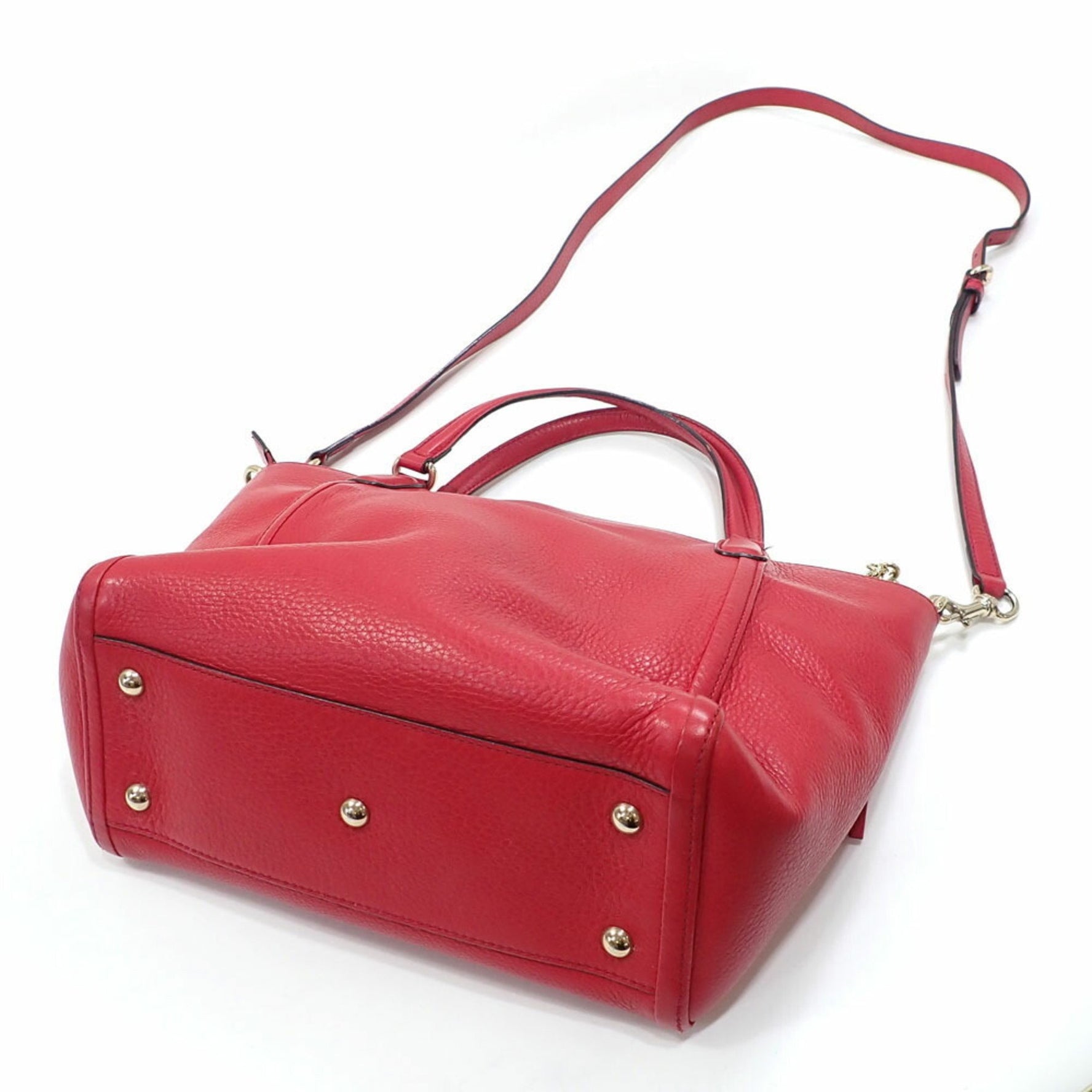 Gucci Women's Red Leather Shoulder Bag with Interlocking G