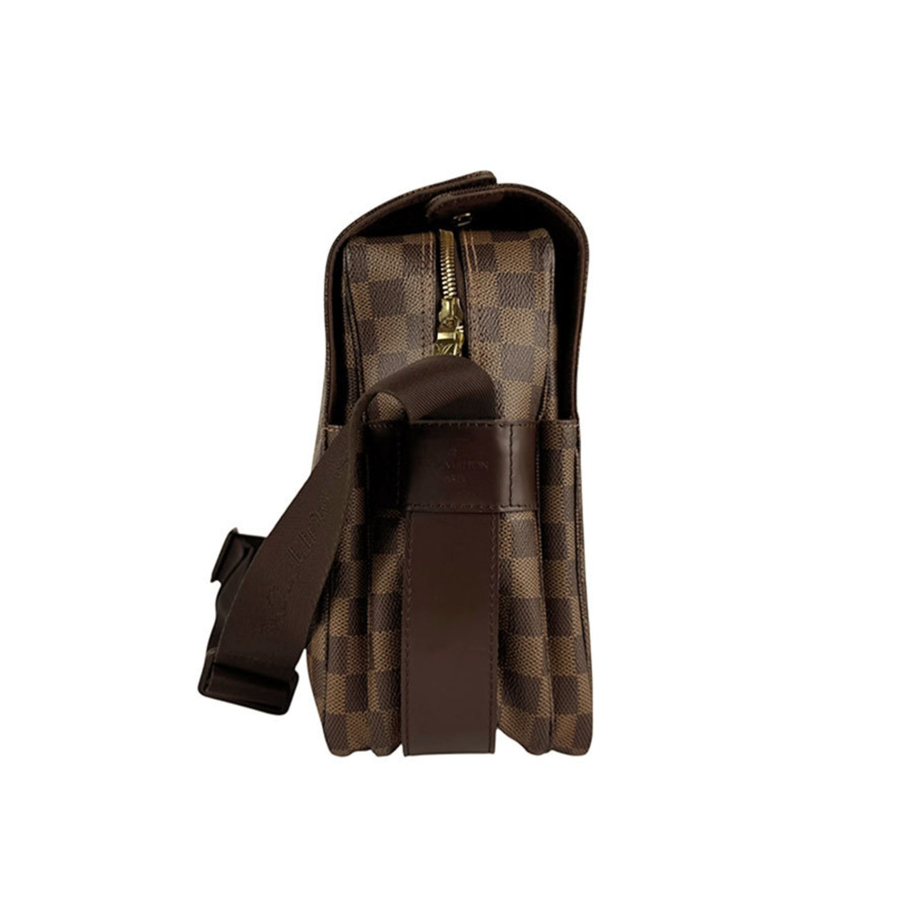 Louis Vuitton Damier Naviglio Shoulder Bag in Canvas and Ebene Leather Women