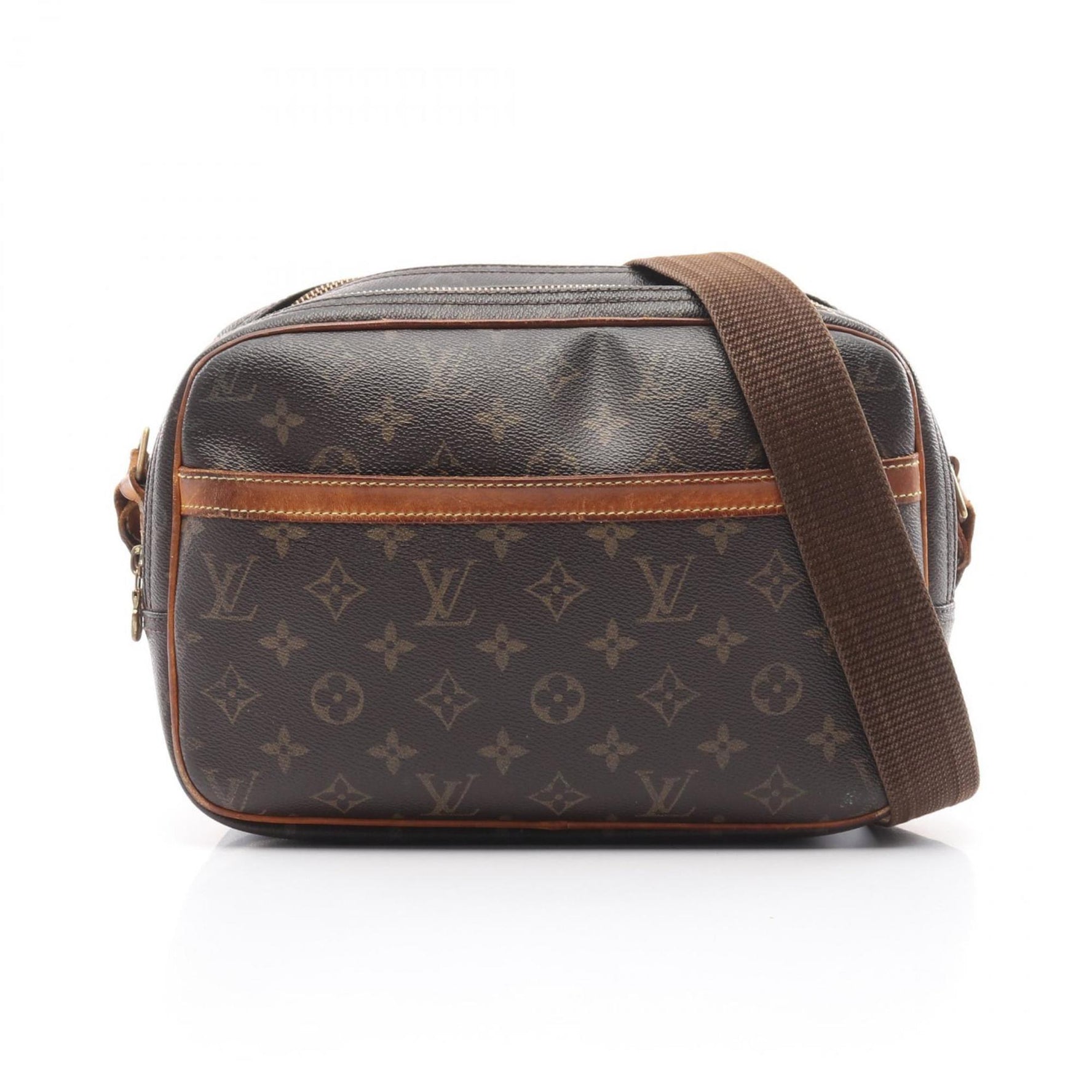 Louis Vuitton Reporter PM Shoulder Bag, Coated Canvas and Leather, Monogram, Brown