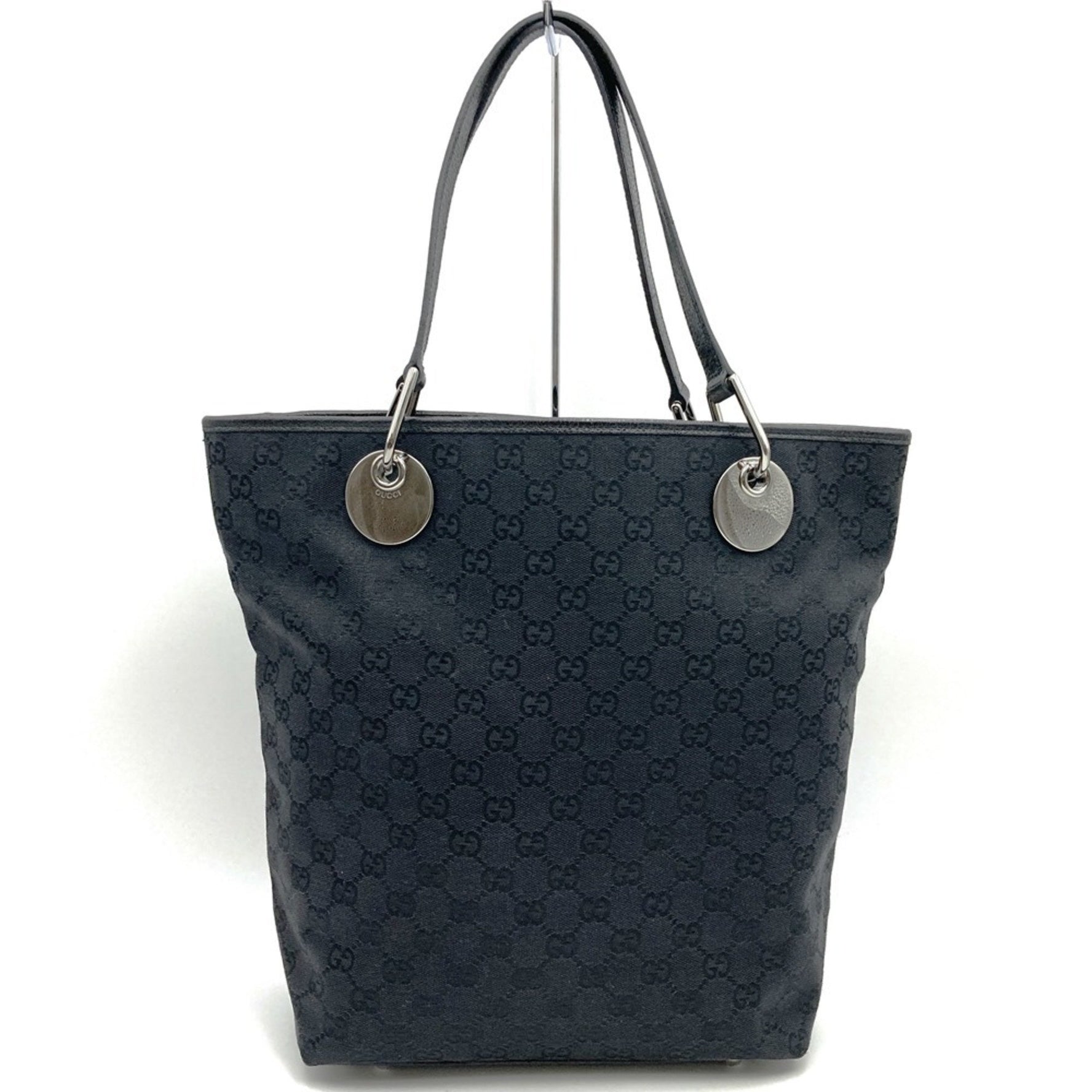 GUCCI Handbag Tote Bag GG Canvas Leather
