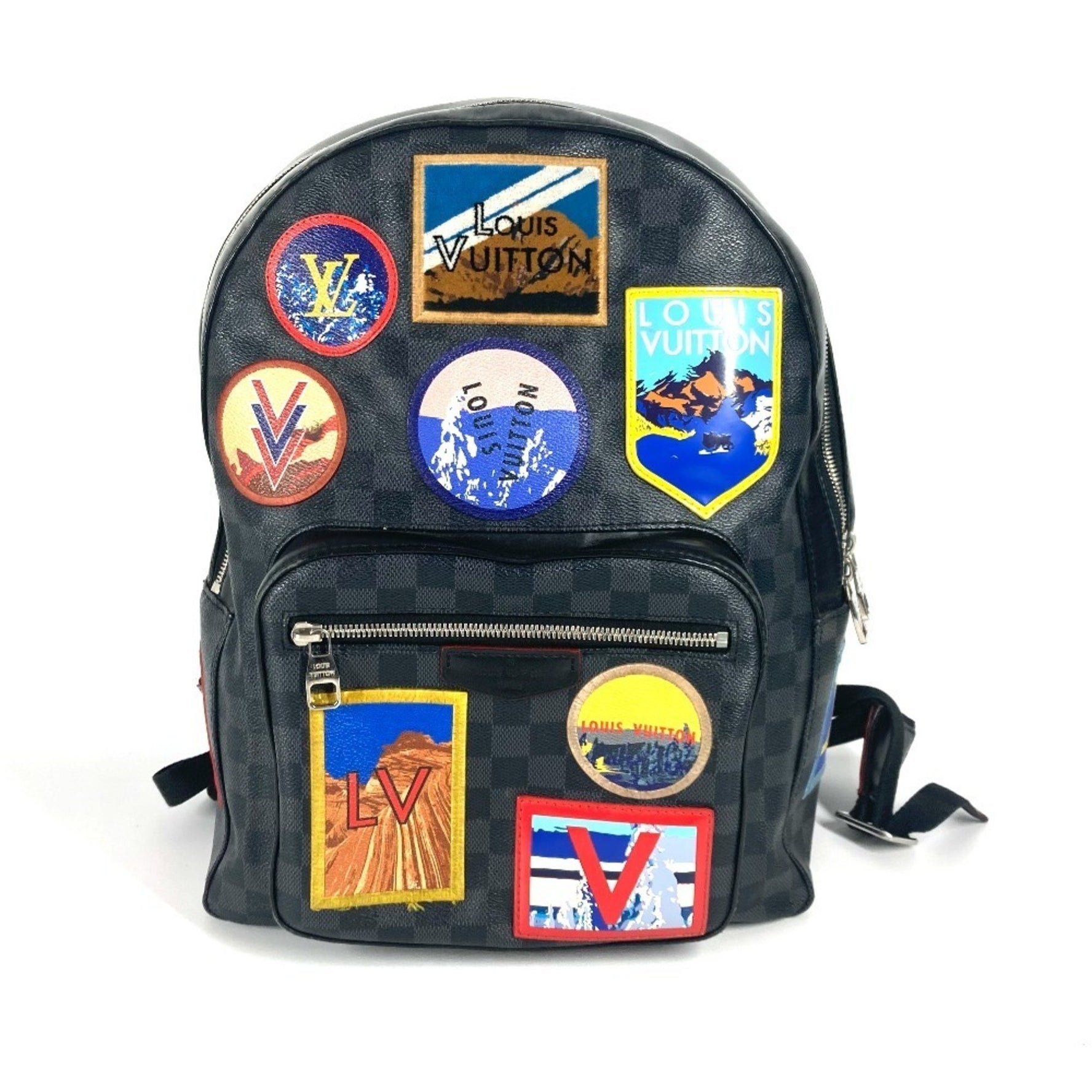 Louis Vuitton Damier Graphite LV Alps Collection Backpack Daypack Bag Rucksack Canvas Men's