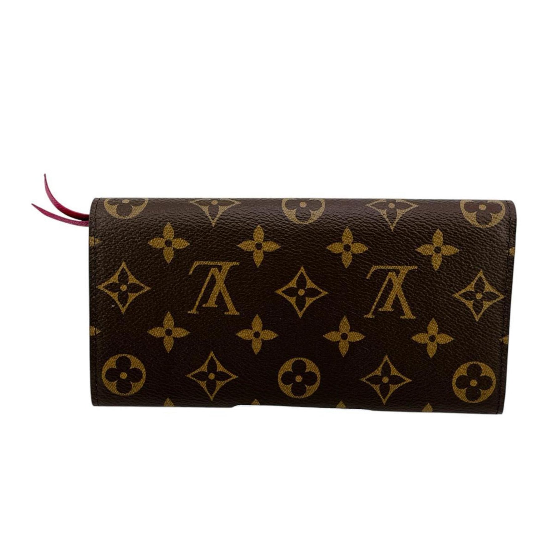Louis Vuitton Long Wallet Bi-fold Monogram Portefeuille Emily Canvas Brown x Rouge