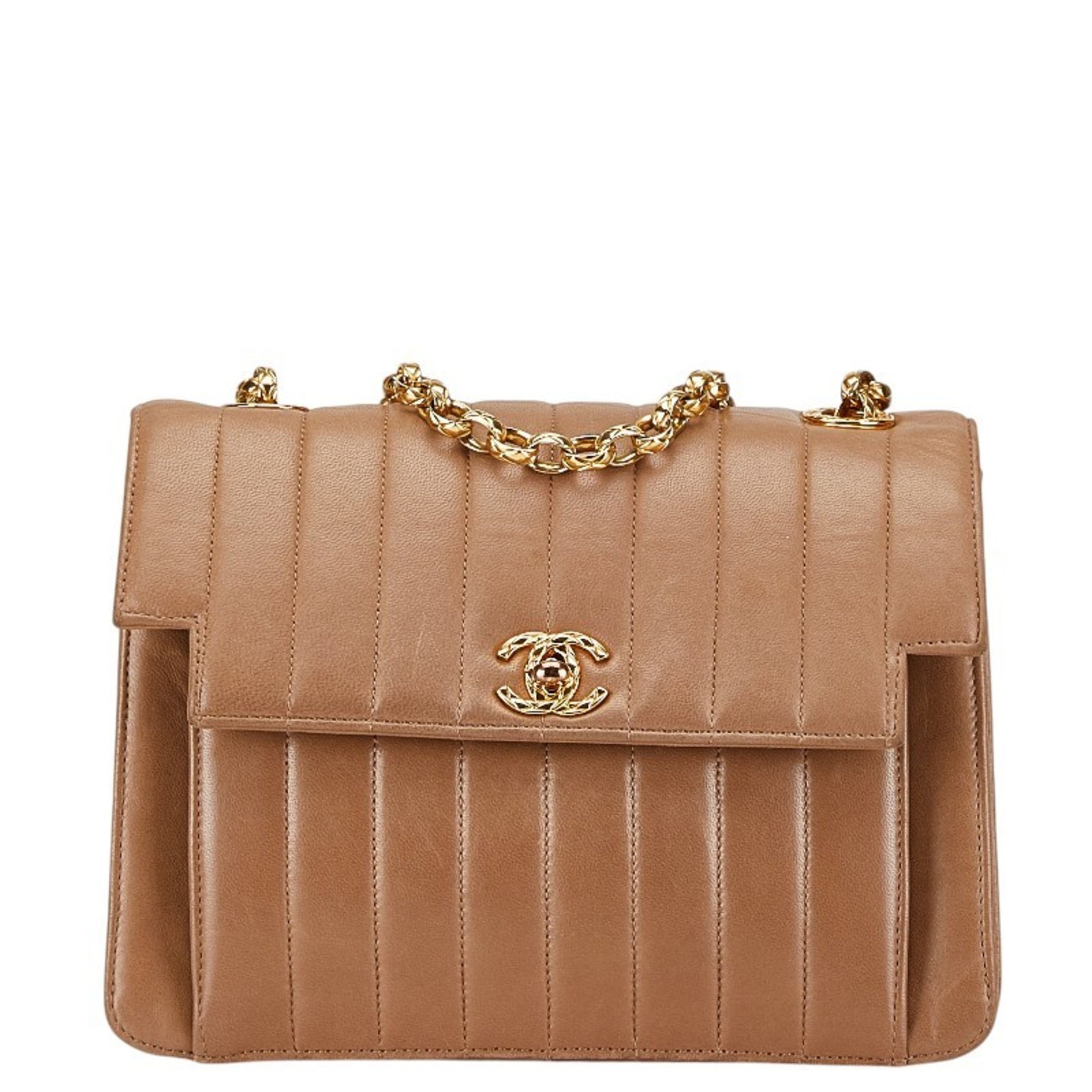 Chanel Mademoiselle Coco Mark Chain Shoulder Bag Lambskin