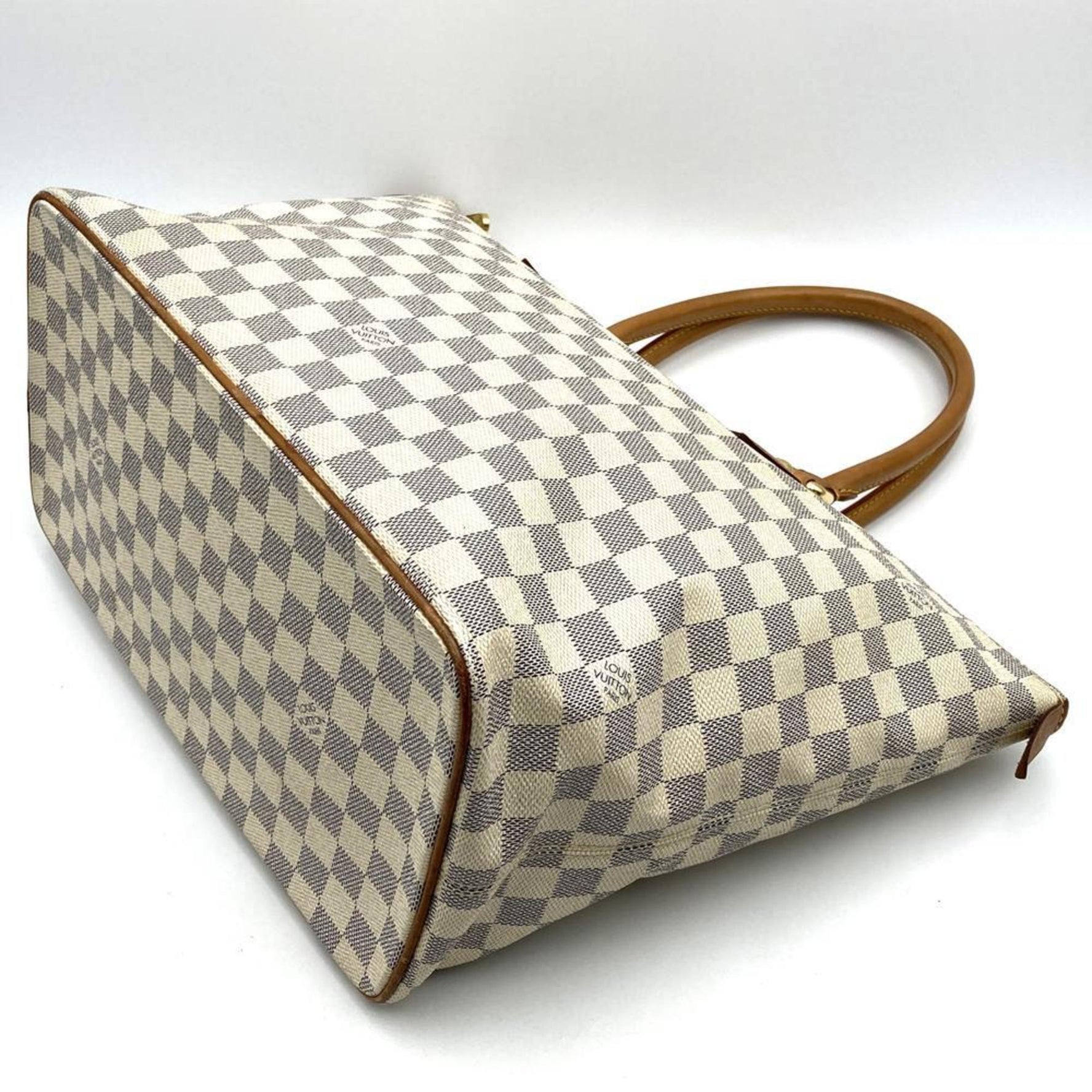 Louis Vuitton Saleya MM Tote Bag Beige Damier Azur Canvas
